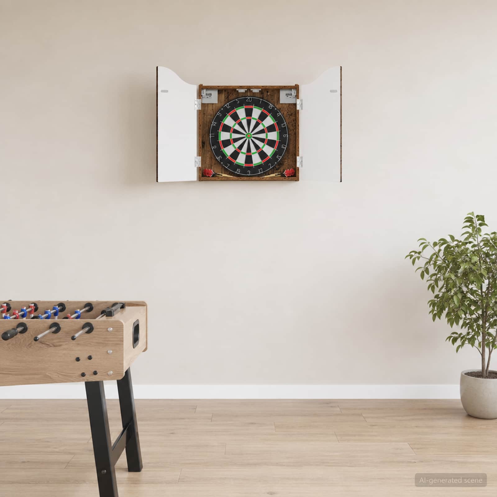 Dartbord Kabinet Oud hout 56 x 12 x 63 cm Bewerkt hout