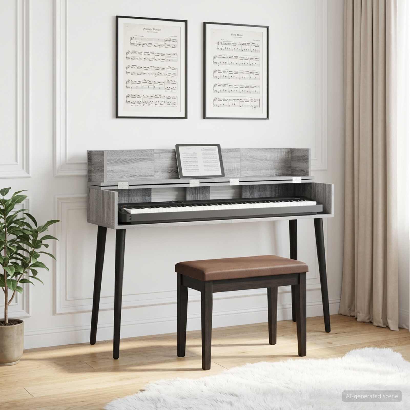 studiobureau Grijs Sonoma 152 x 40 x 19,5 cm Bewerkt hout
