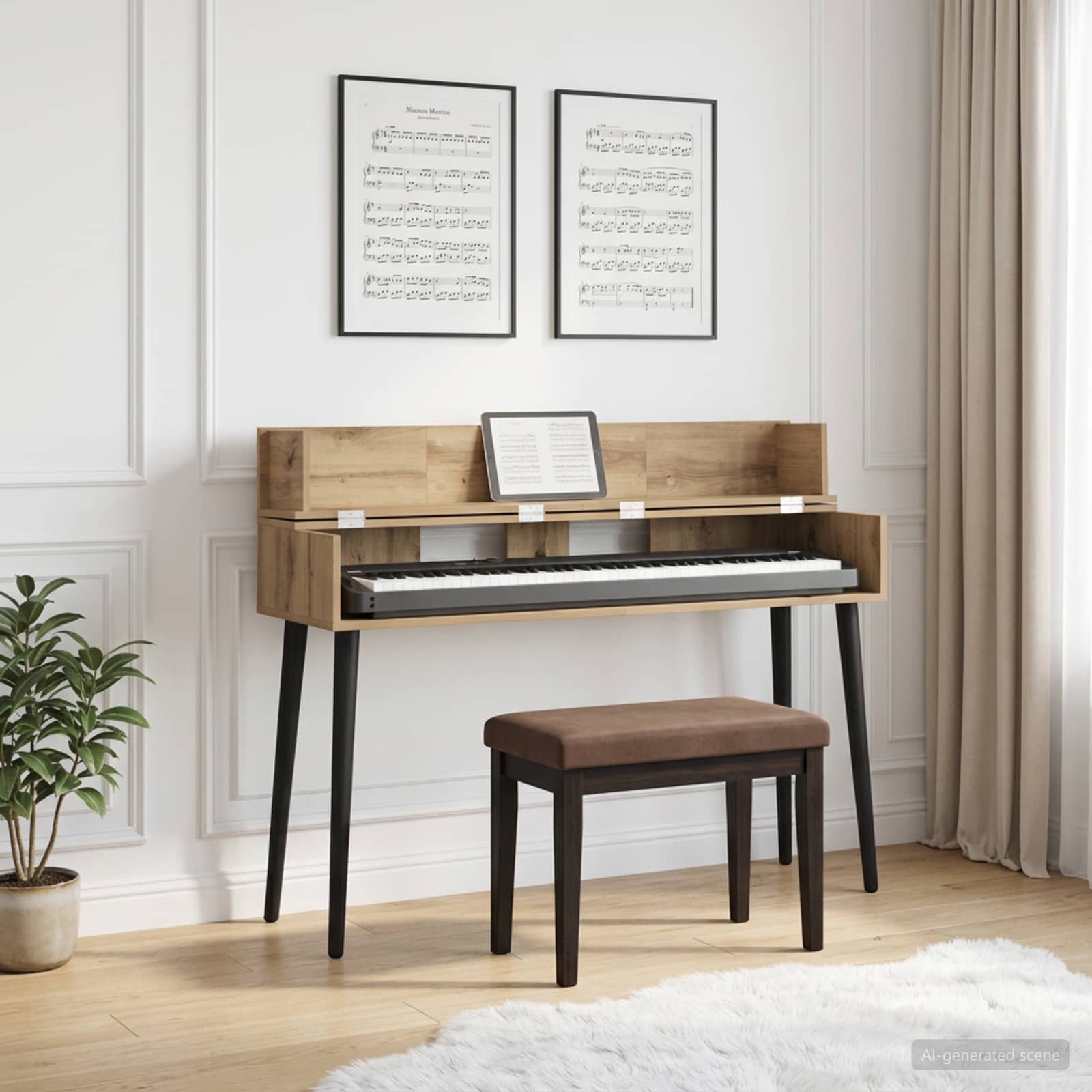 studiobureau Artisanaal eiken 152 x 40 x 19,5 cm Bewerkt hout