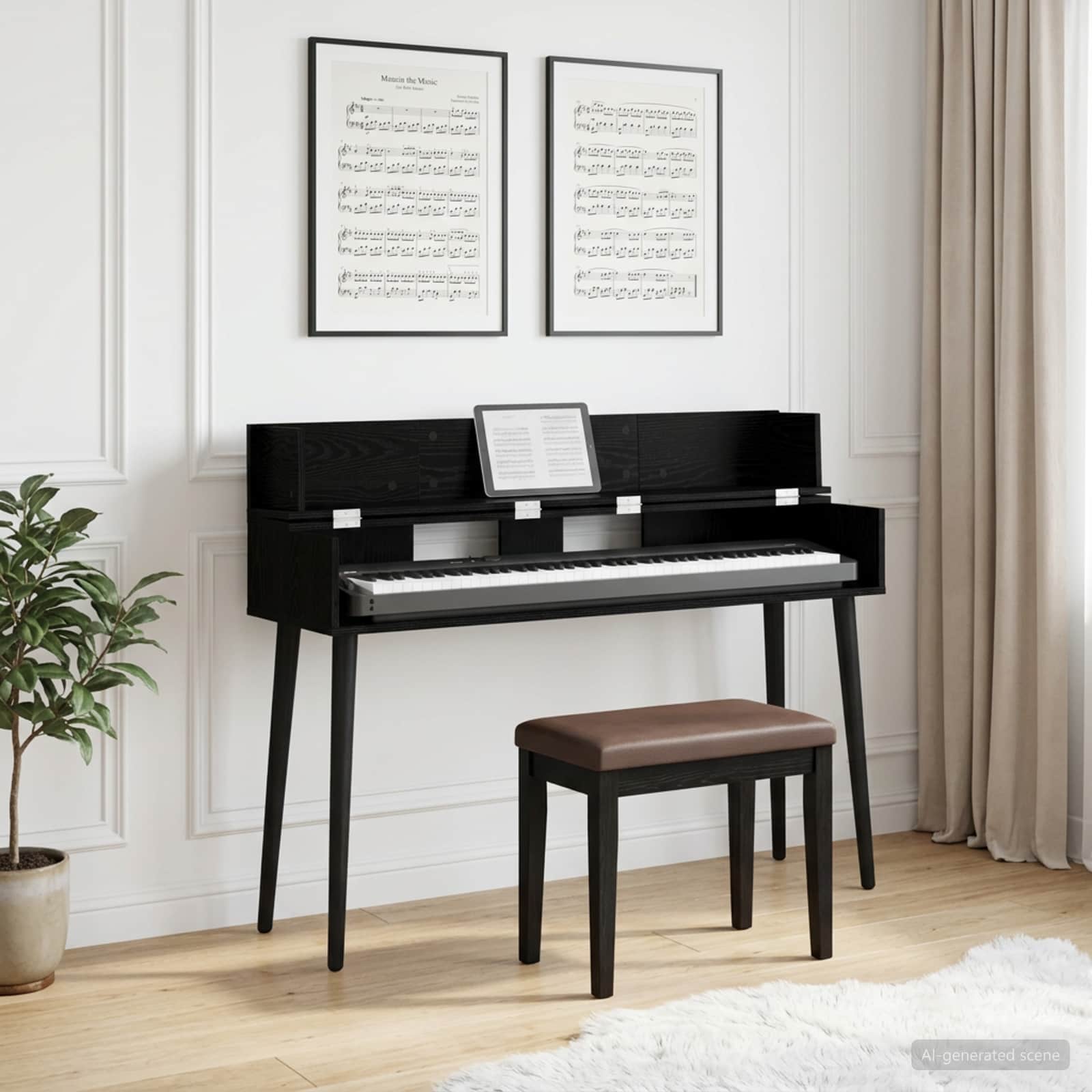 studiobureau Zwart eiken 130 x 40 x 19,5 cm Bewerkt hout
