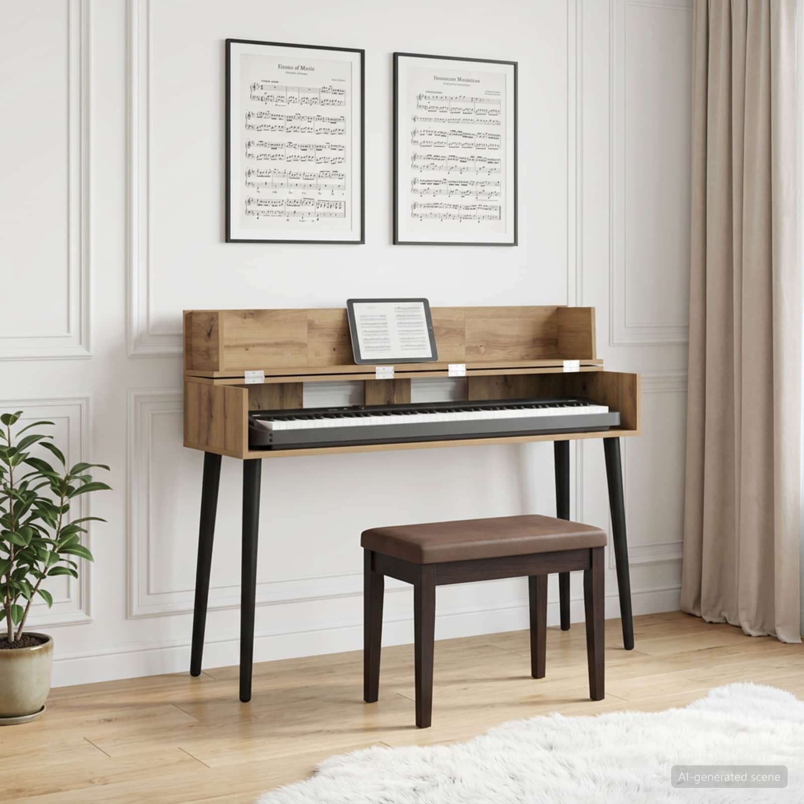 studiobureau Artisanaal eiken 130 x 40 x 19,5 cm Bewerkt hout