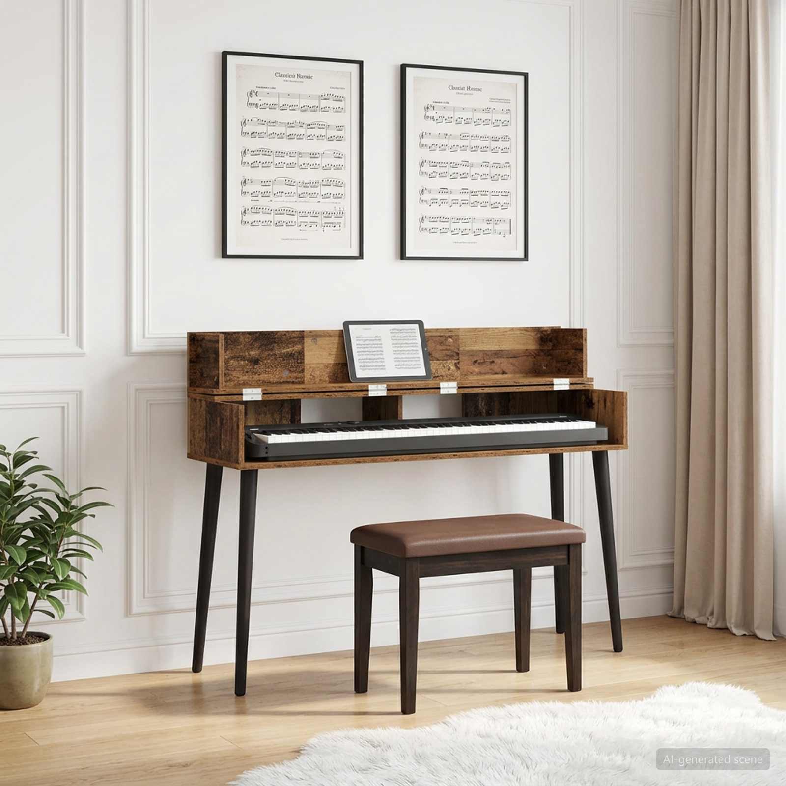 studiobureau Oud hout 110 x 40 x 19,5 cm Bewerkt hout