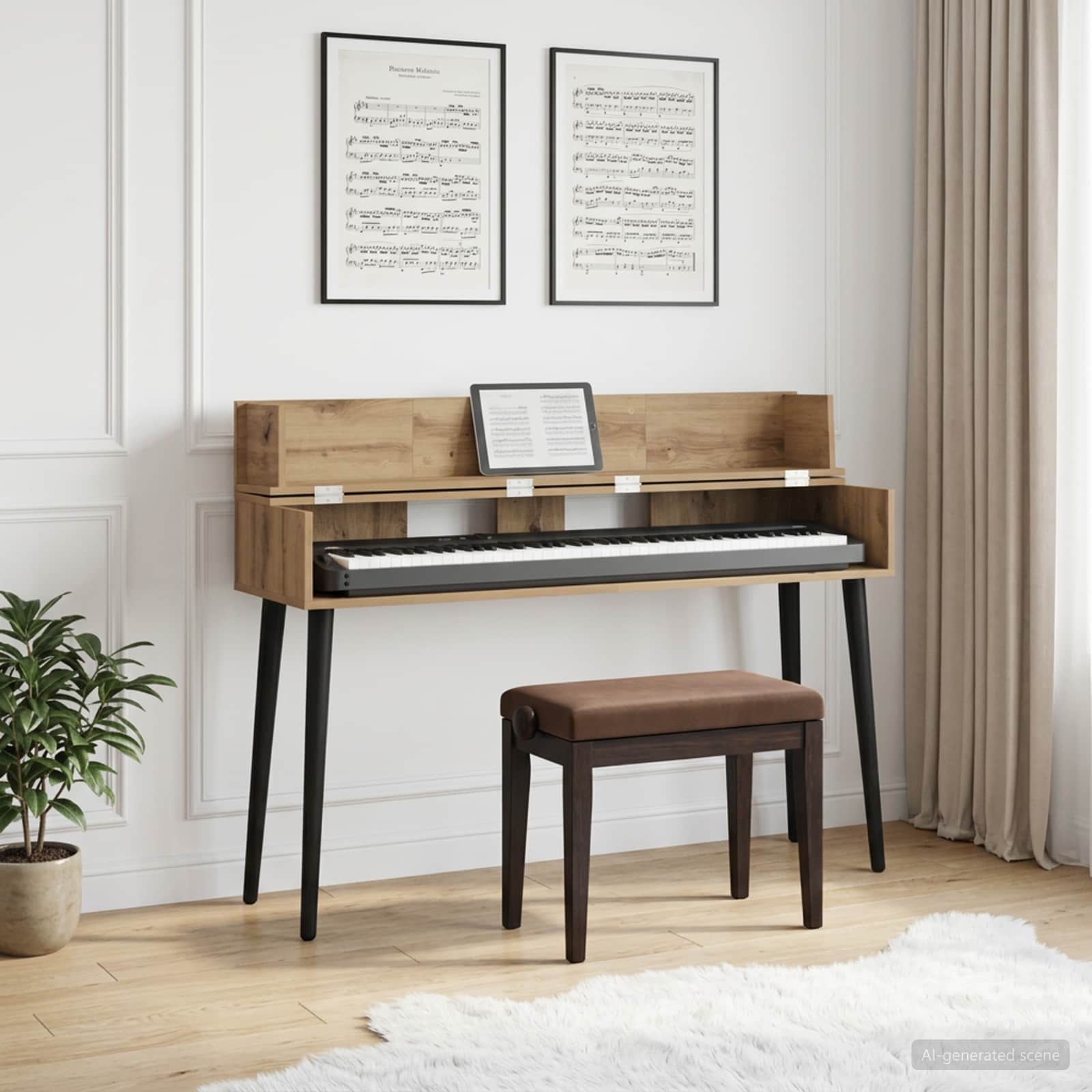 studiobureau Artisanaal eiken 110 x 40 x 19,5 cm Bewerkt hout