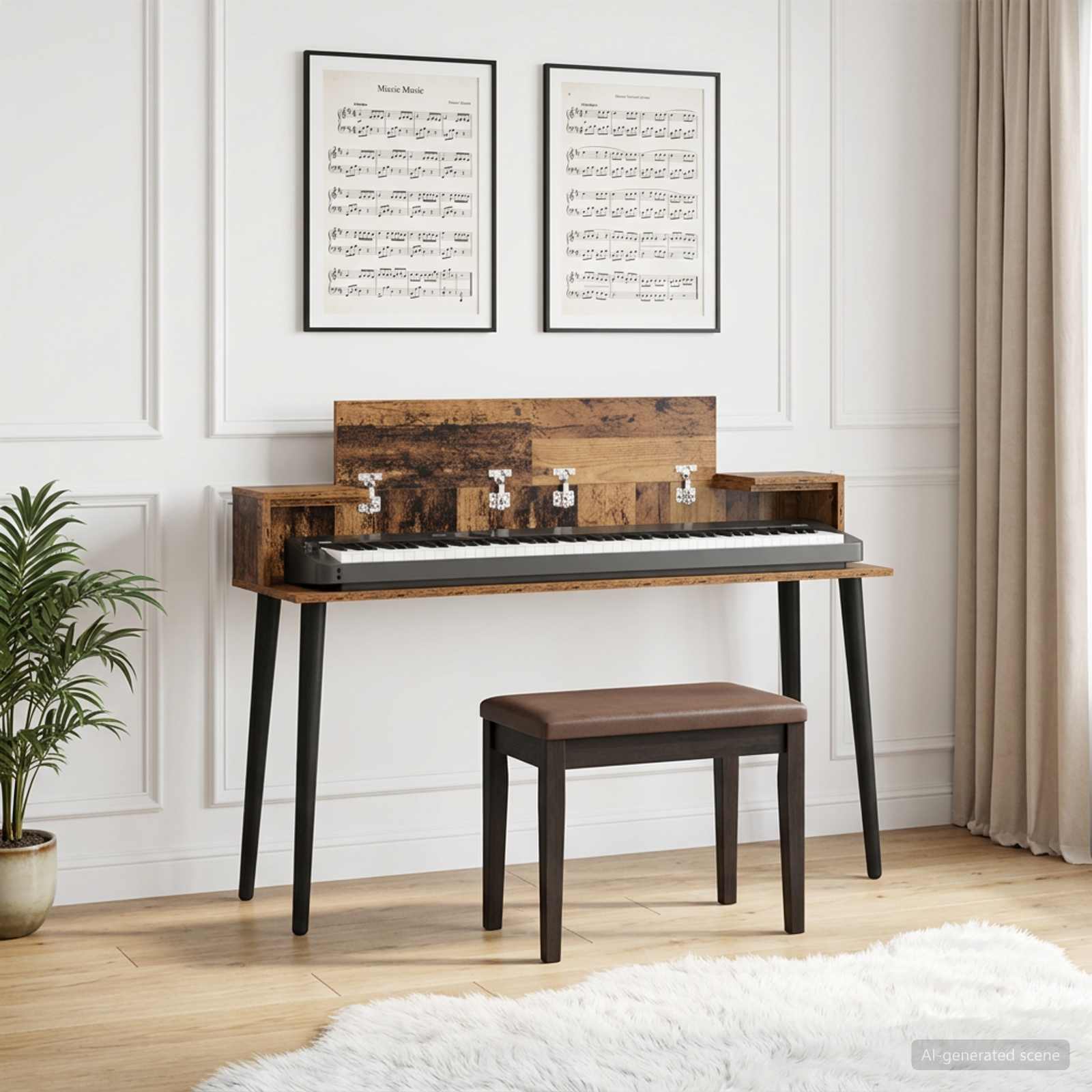studiobureau Oud hout 152 x 36 x 19,5 cm Bewerkt hout