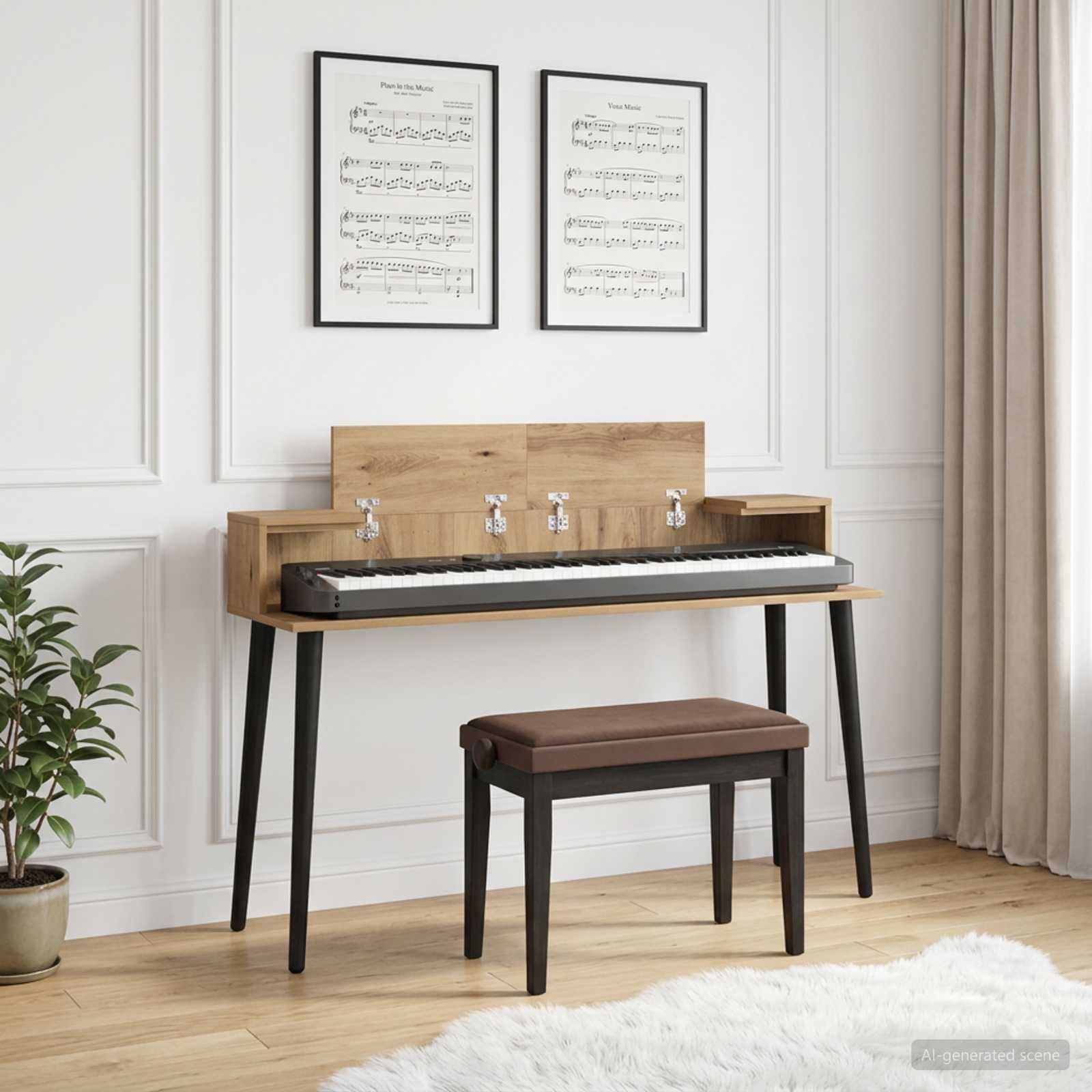 studiobureau Artisanaal eiken 152 x 36 x 19,5 cm Bewerkt hout