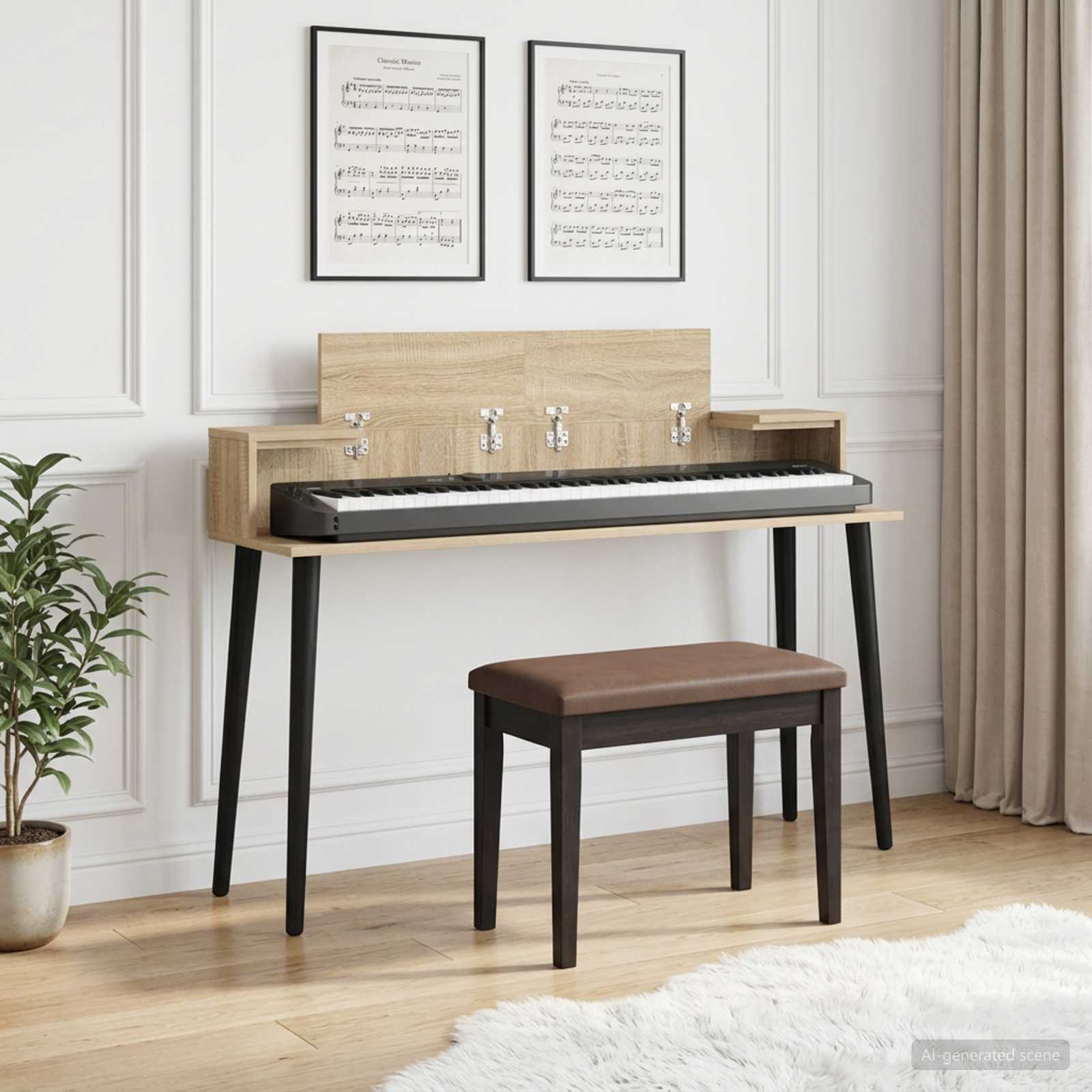 studiobureau Sonoma Eiken 130 x 36 x 19,5 cm Bewerkt hout