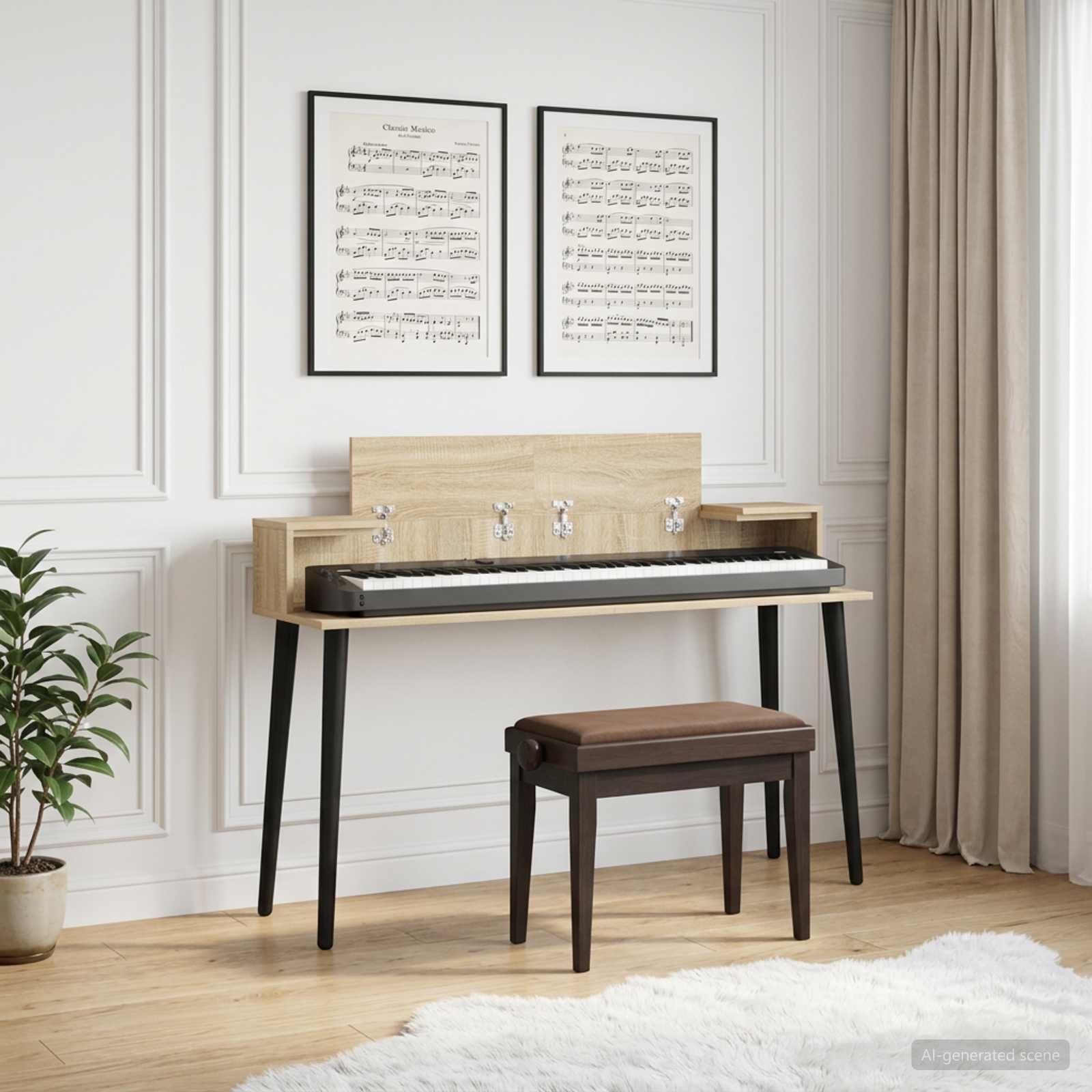 studiobureau Sonoma 110 x 36 x 19,5 cm Bewerkt hout