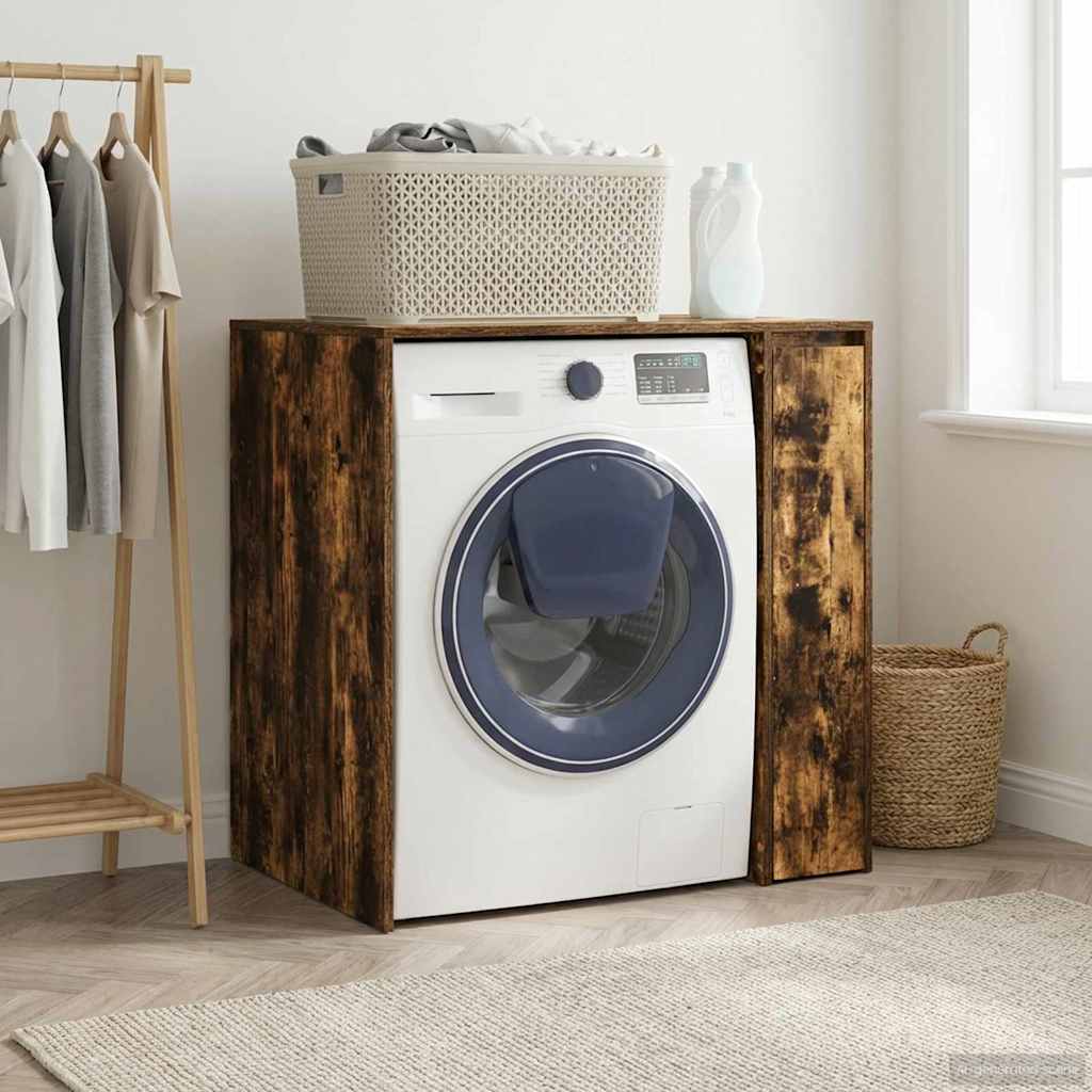 Wasmachinekast Gerookt eiken 87 x 60 x 89 cm Bewerkt hout – afbeelding 1