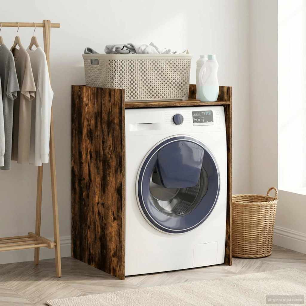 Wasmachinekast Gerookt eiken 67,5 x 62 x 97 cm Bewerkt hout – afbeelding 1
