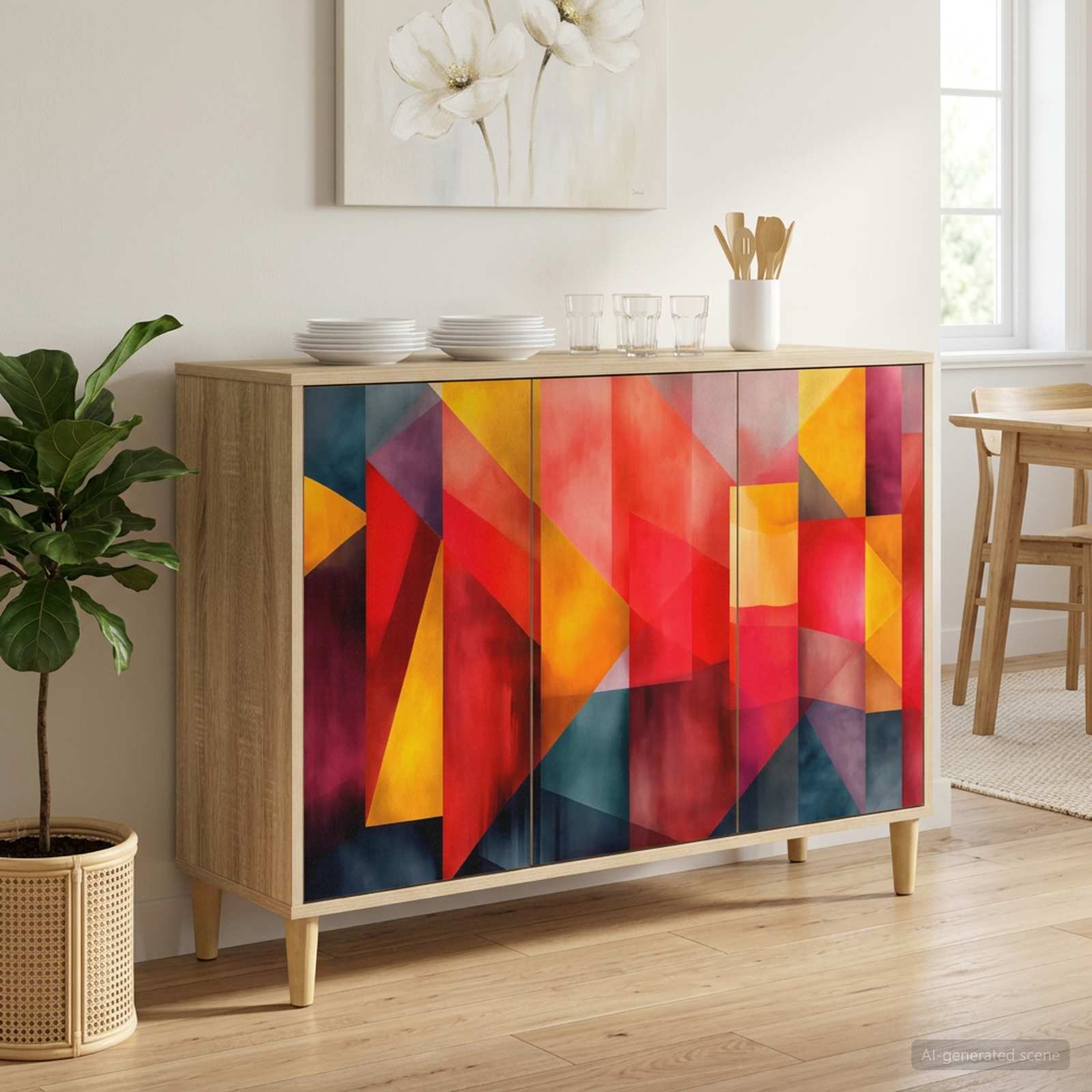 Dressoir HEESCH Sonoma 102 x 33 x 75 cm Bewerkt hout