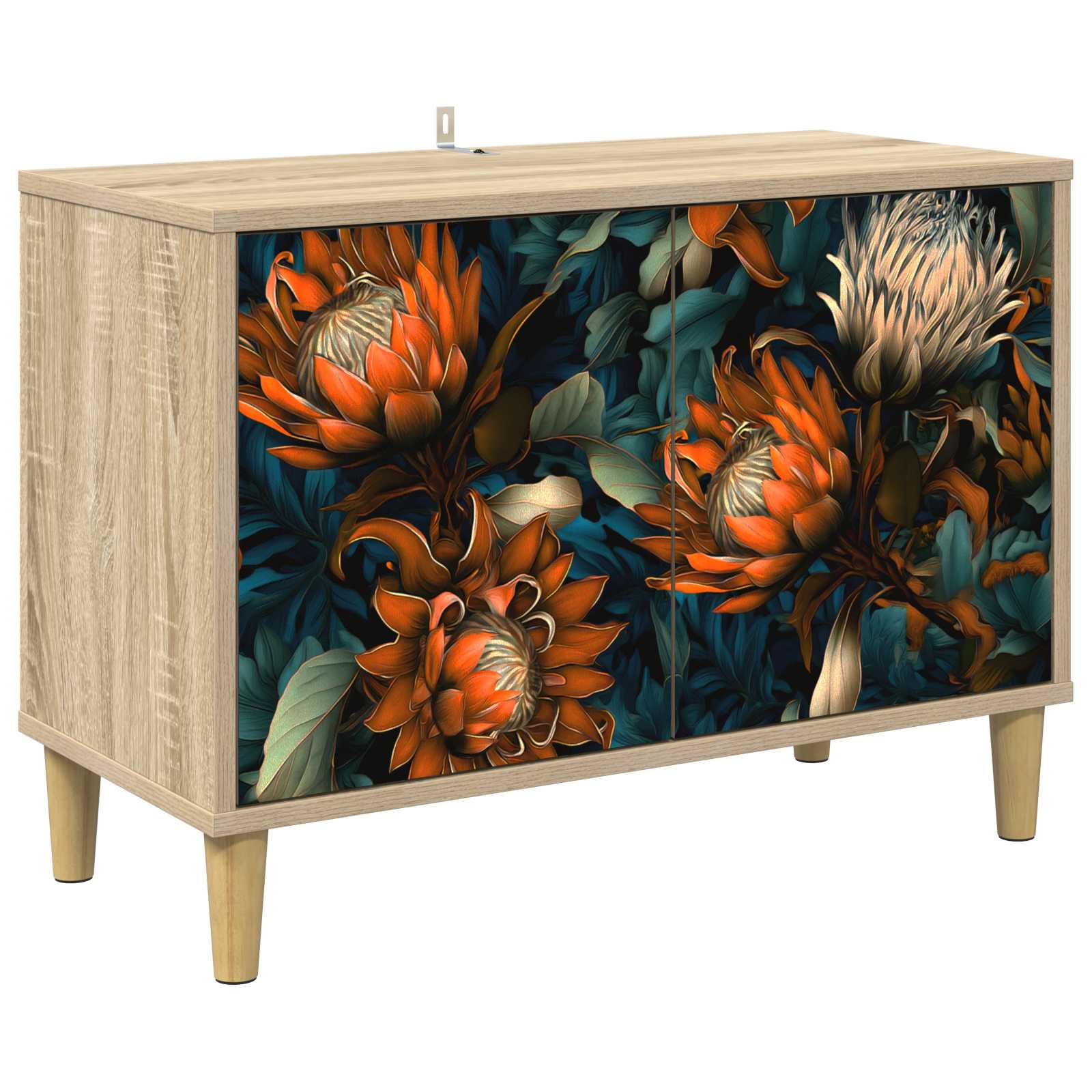 Tv-meubel LOCHEM 69 x 33 x 50 cm Sonoma Bewerkt hout – afbeelding 1