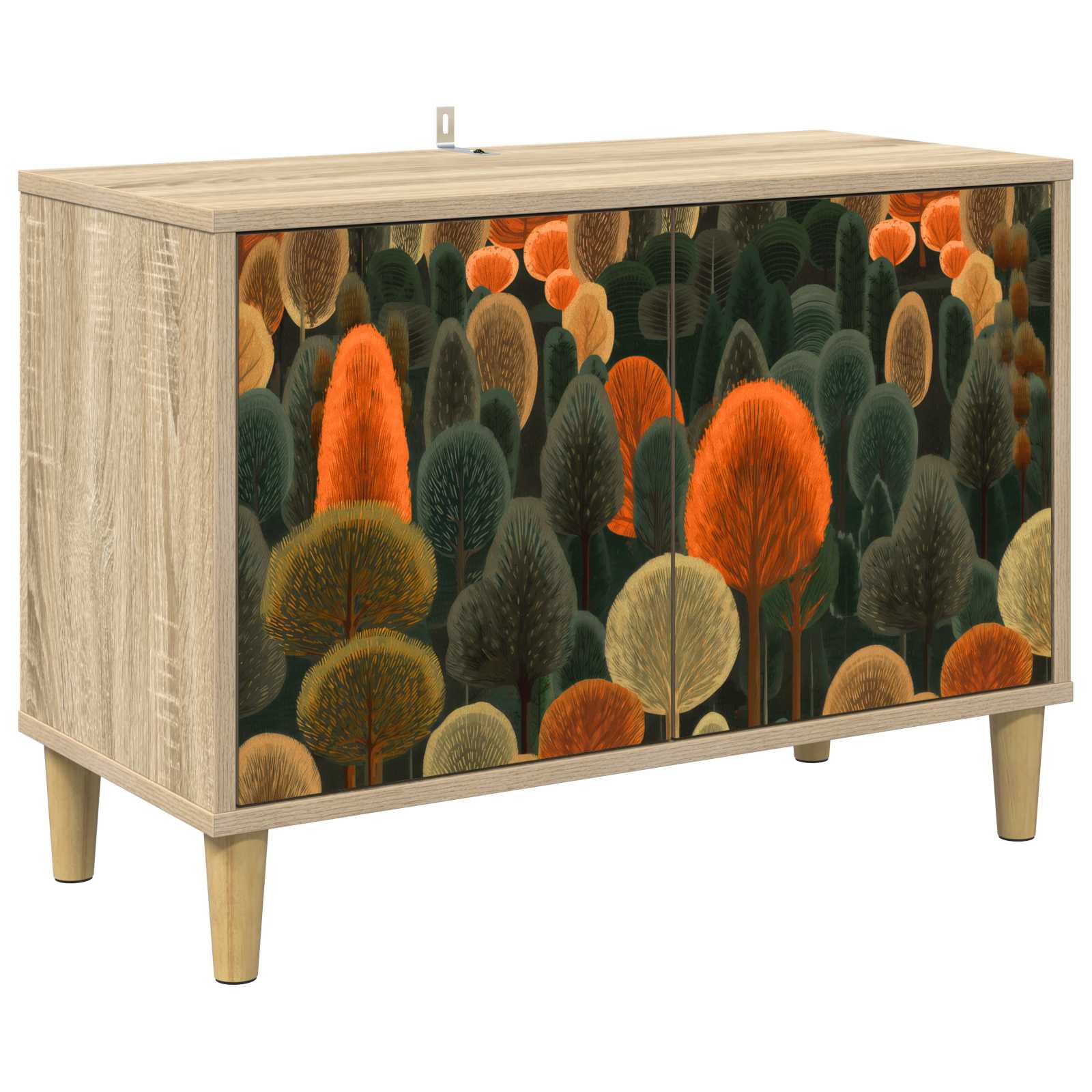 Tv-meubel ZAANDAM 69 x 33 x 50 cm Sonoma Bewerkt hout