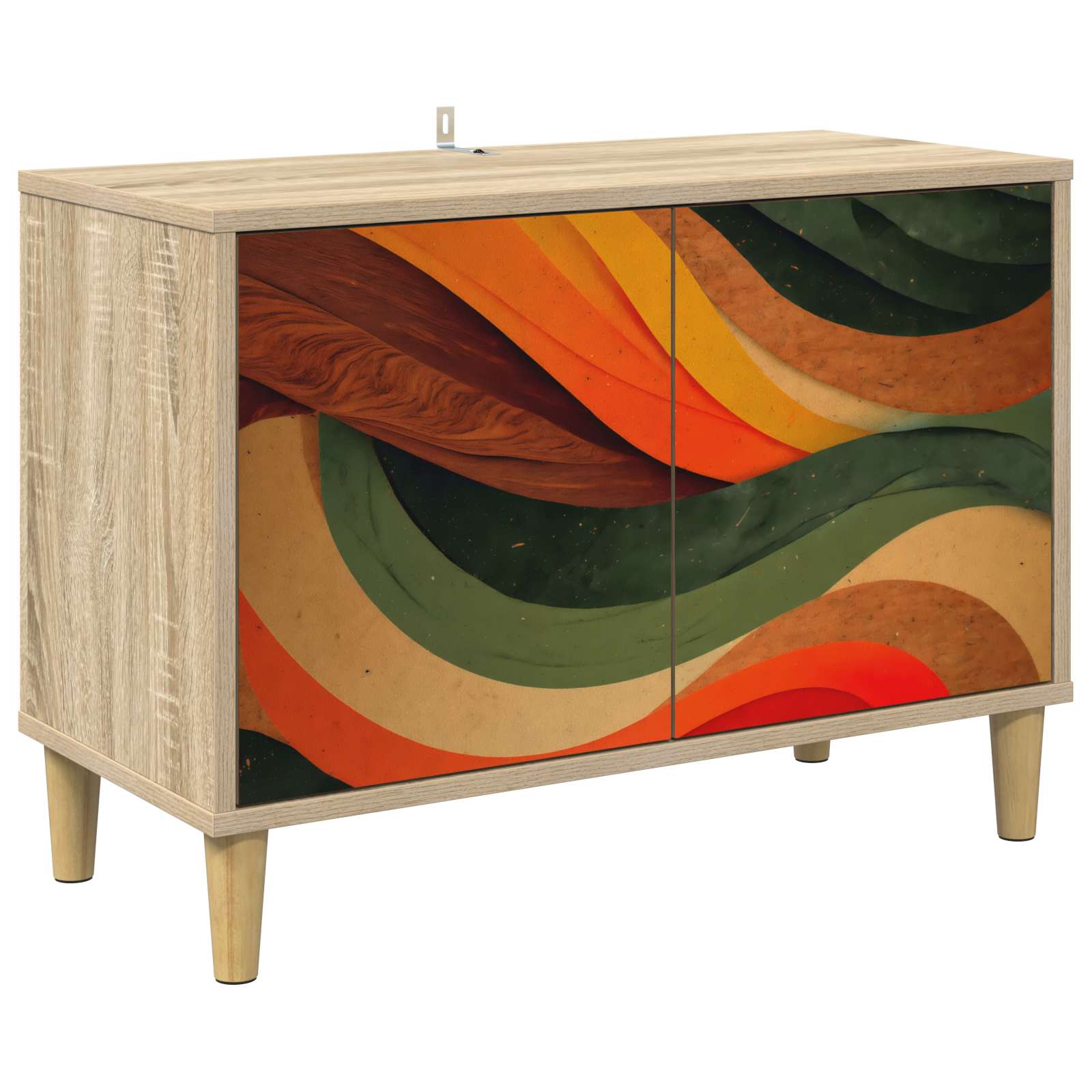 Tv-meubel BONN 69 x 33 x 50 cm Sonoma Bewerkt hout – afbeelding 1