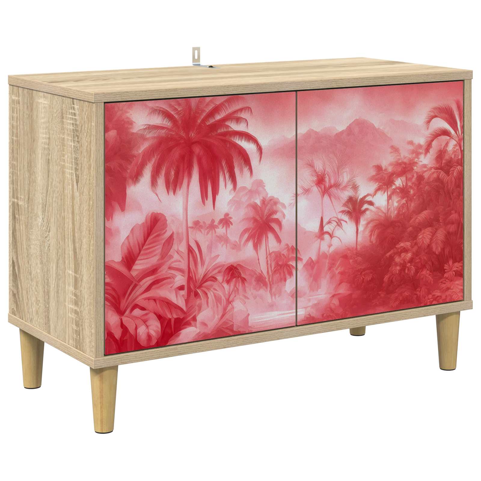 Tv-meubel AACHEN 69 x 33 x 50 cm Sonoma Bewerkt hout – afbeelding 1