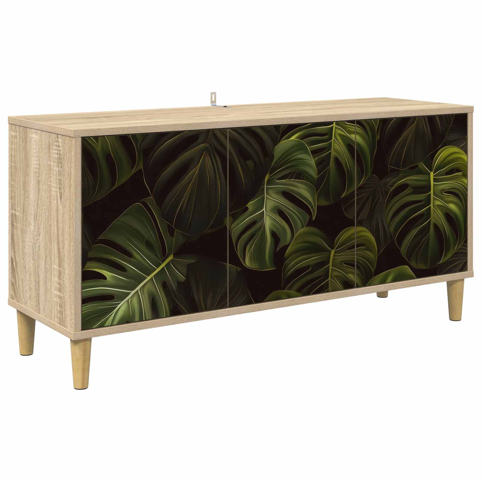 Tv-meubel ELBURG 102 x 33 x 50 cm Sonoma Bewerkt hout – afbeelding 1
