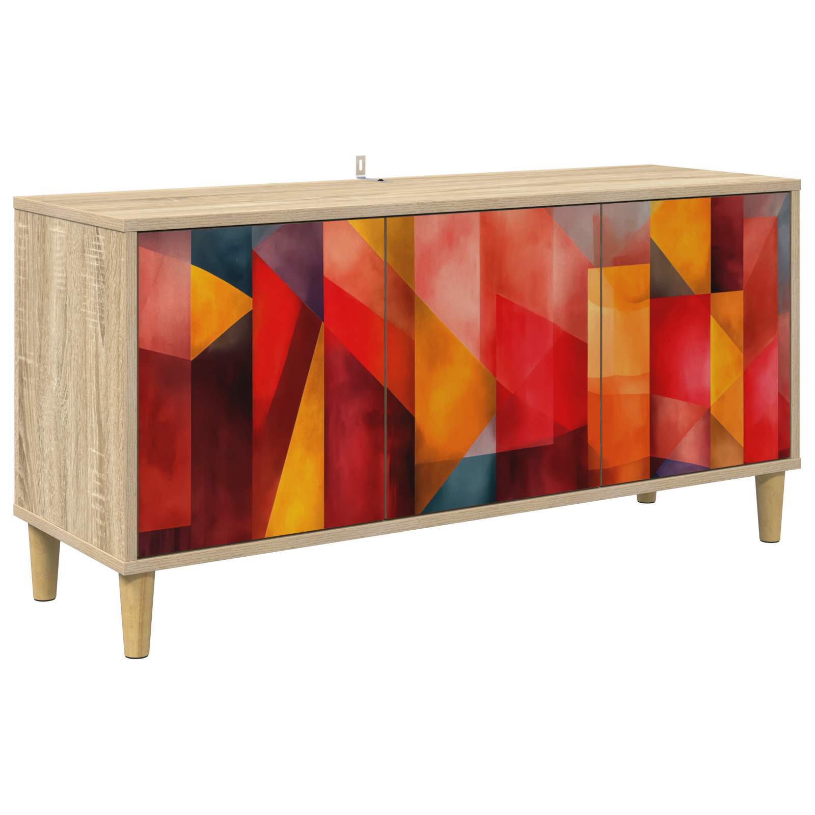 Tv-meubel HEESCH 102 x 33 x 50 cm Sonoma Bewerkt hout
