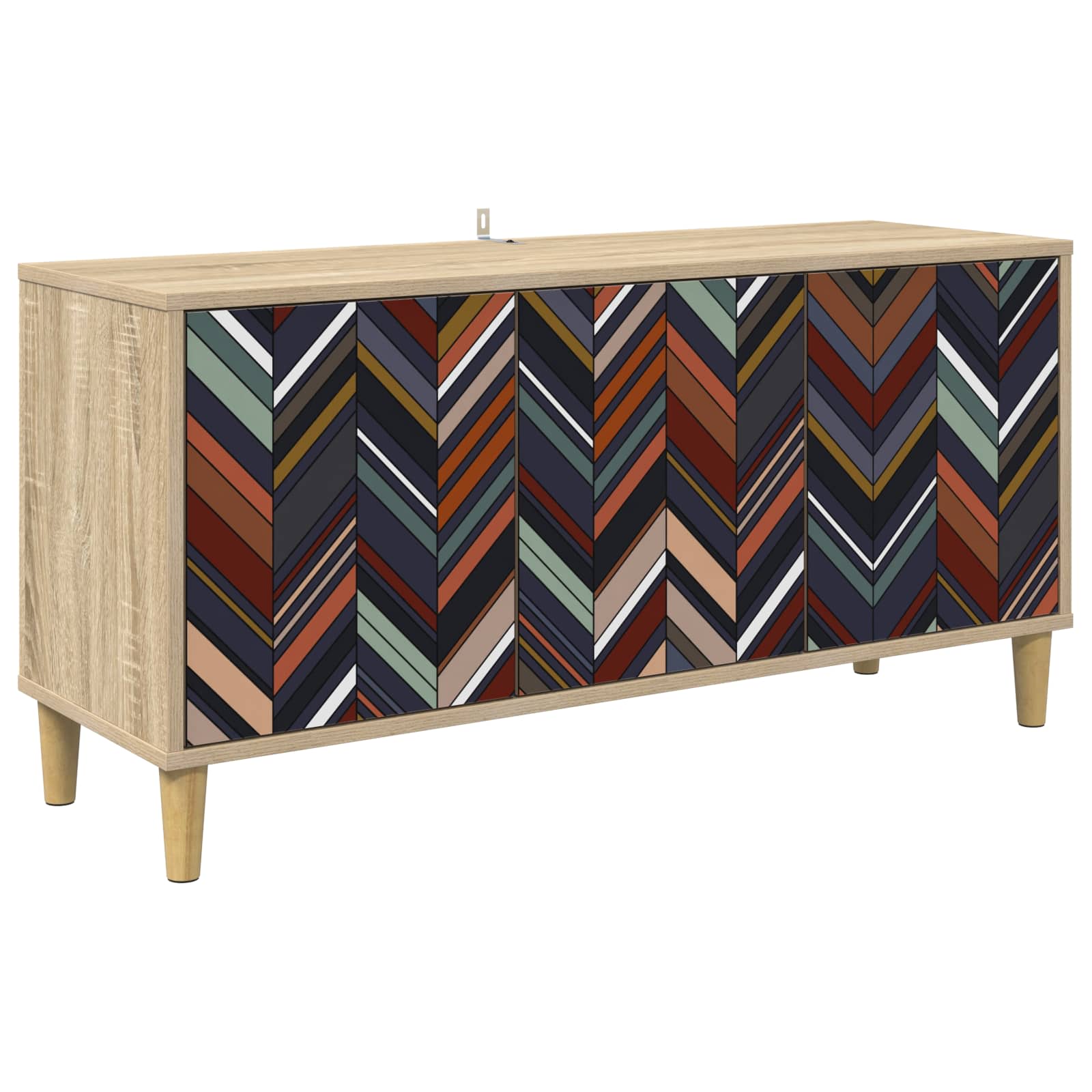 Tv-meubel OMMEN 102 x 33 x 50 cm Sonoma Bewerkt hout – afbeelding 1