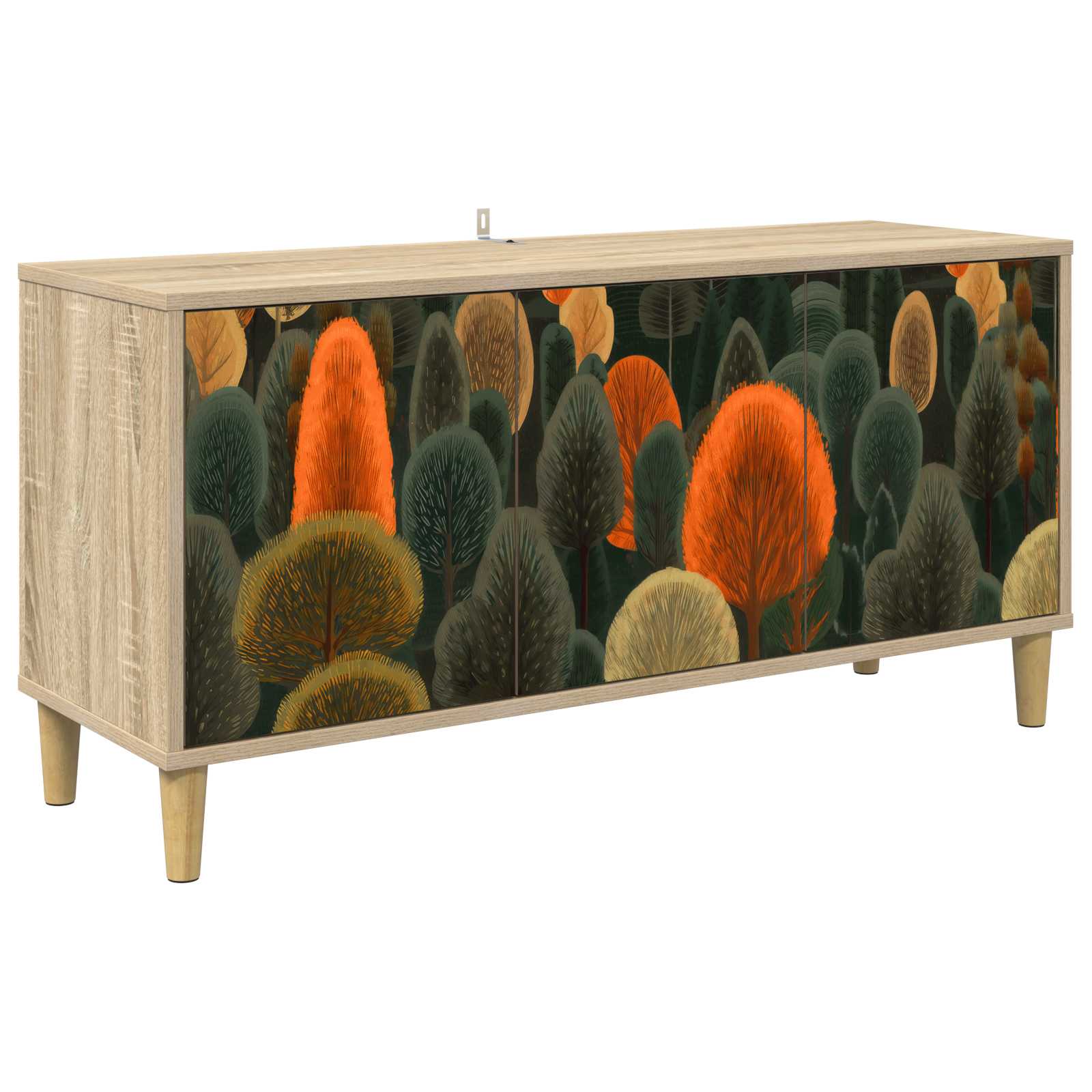 Tv-meubel ZAANDAM 102 x 33 x 50 cm Sonoma Bewerkt hout – afbeelding 1