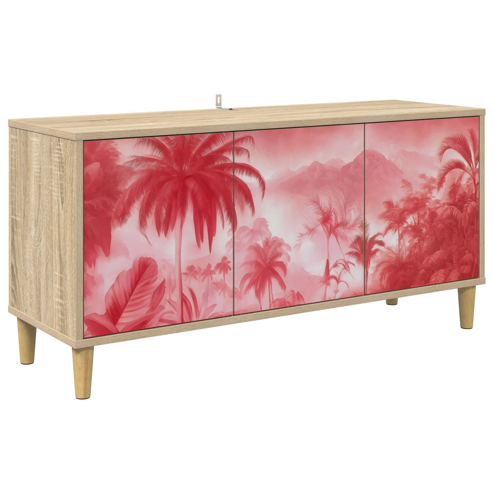 Tv-meubel AACHEN 102 x 33 x 50 cm Sonoma Bewerkt hout – afbeelding 1