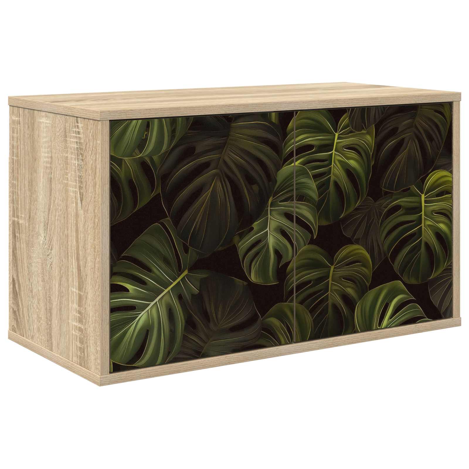 Wandgemonteerd tv-meubel ELBURG 69 x 33 x 40 cm Sonoma Eiken – afbeelding 1