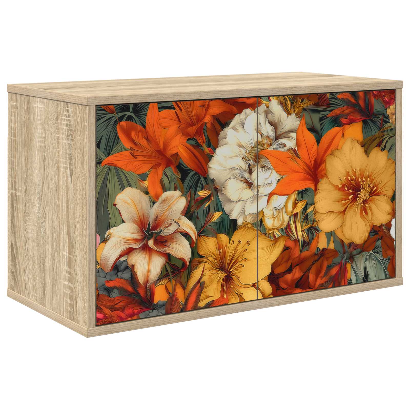 Wandgemonteerd tv-meubel GENNEP 69 x 33 x 40 cm Sonoma Eiken – afbeelding 1