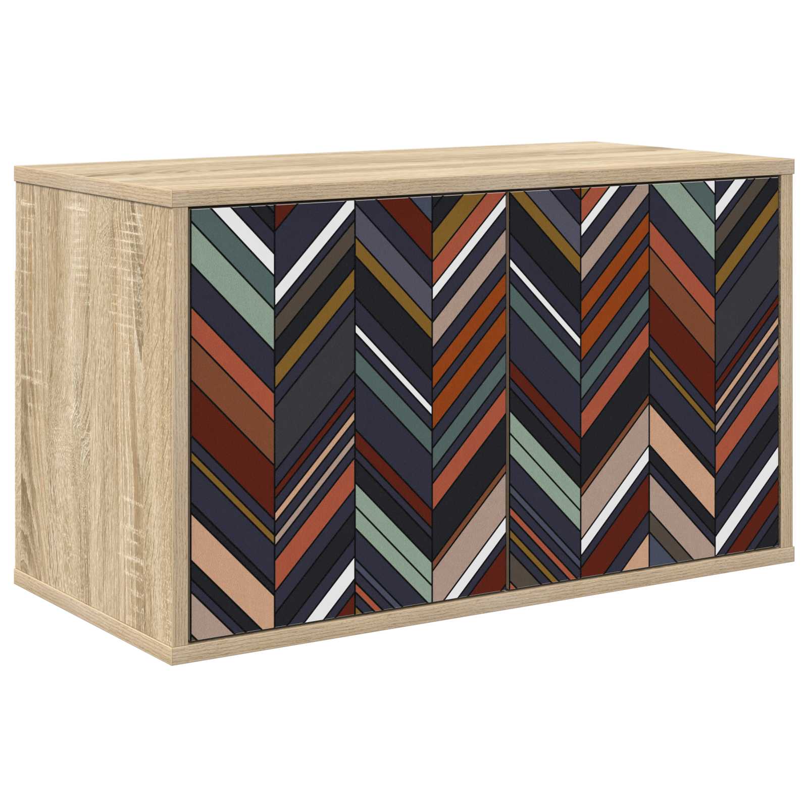 Wandgemonteerd tv-meubel OMMEN 69 x 33 x 40 cm Sonoma Eiken