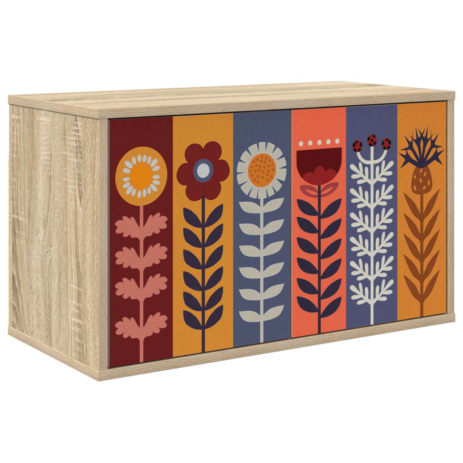 Wandgemonteerd tv-meubel ESSEN 69 x 33 x 40 cm Sonoma Eiken – afbeelding 1