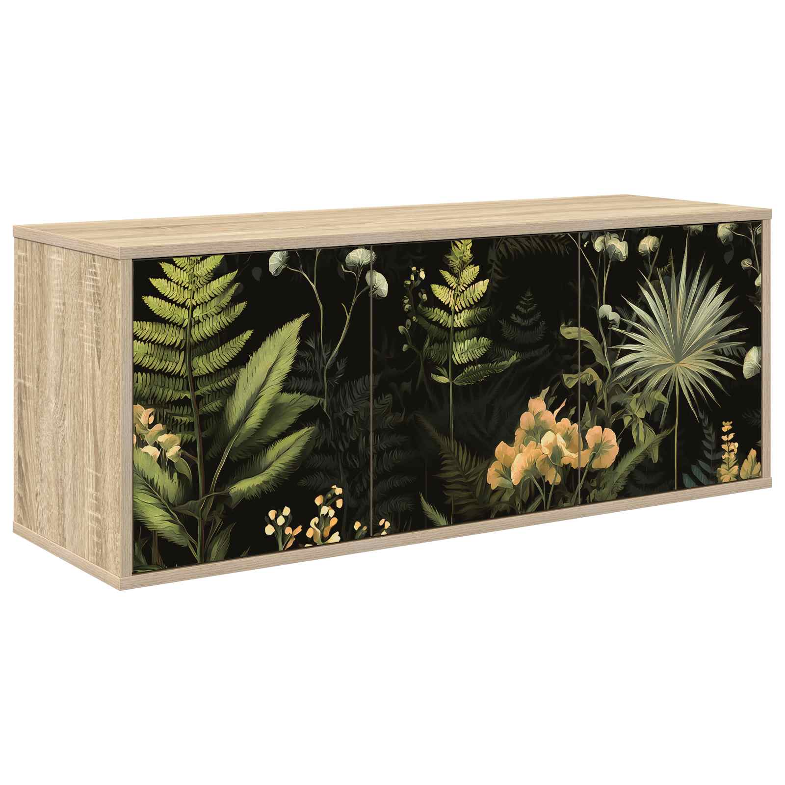 Wandgemonteerd tv-meubel RHENEN 102 x 33 x 40 cm Sonoma Eiken – afbeelding 1