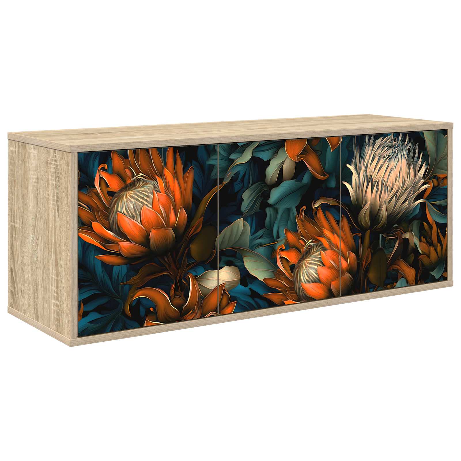 Wandgemonteerd tv-meubel LOCHEM 102 x 33 x 40 cm Sonoma Eiken – afbeelding 1