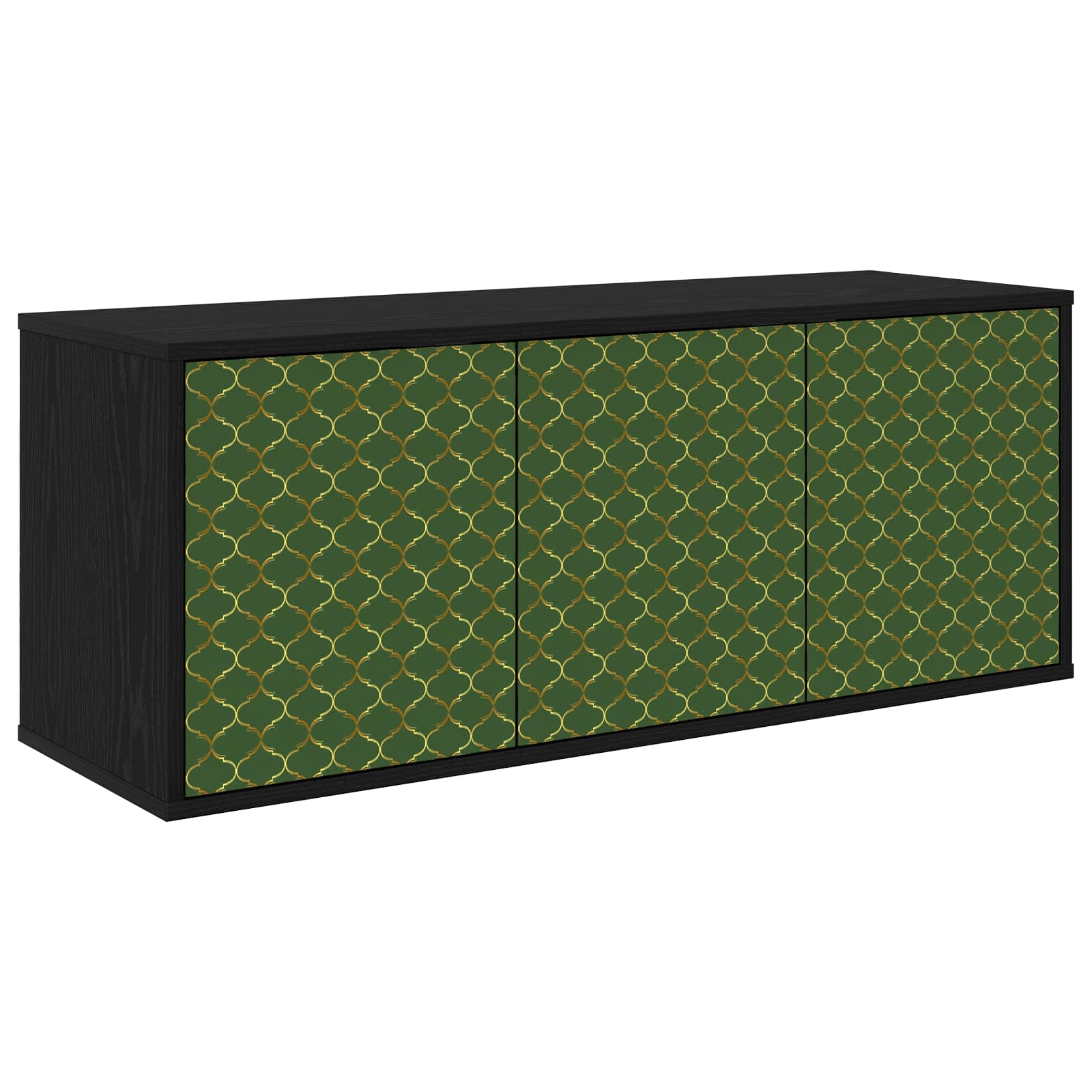 Wandgemonteerd tv-meubel GELEEN 102 x 33 x 40 cm Zwart eiken – afbeelding 1