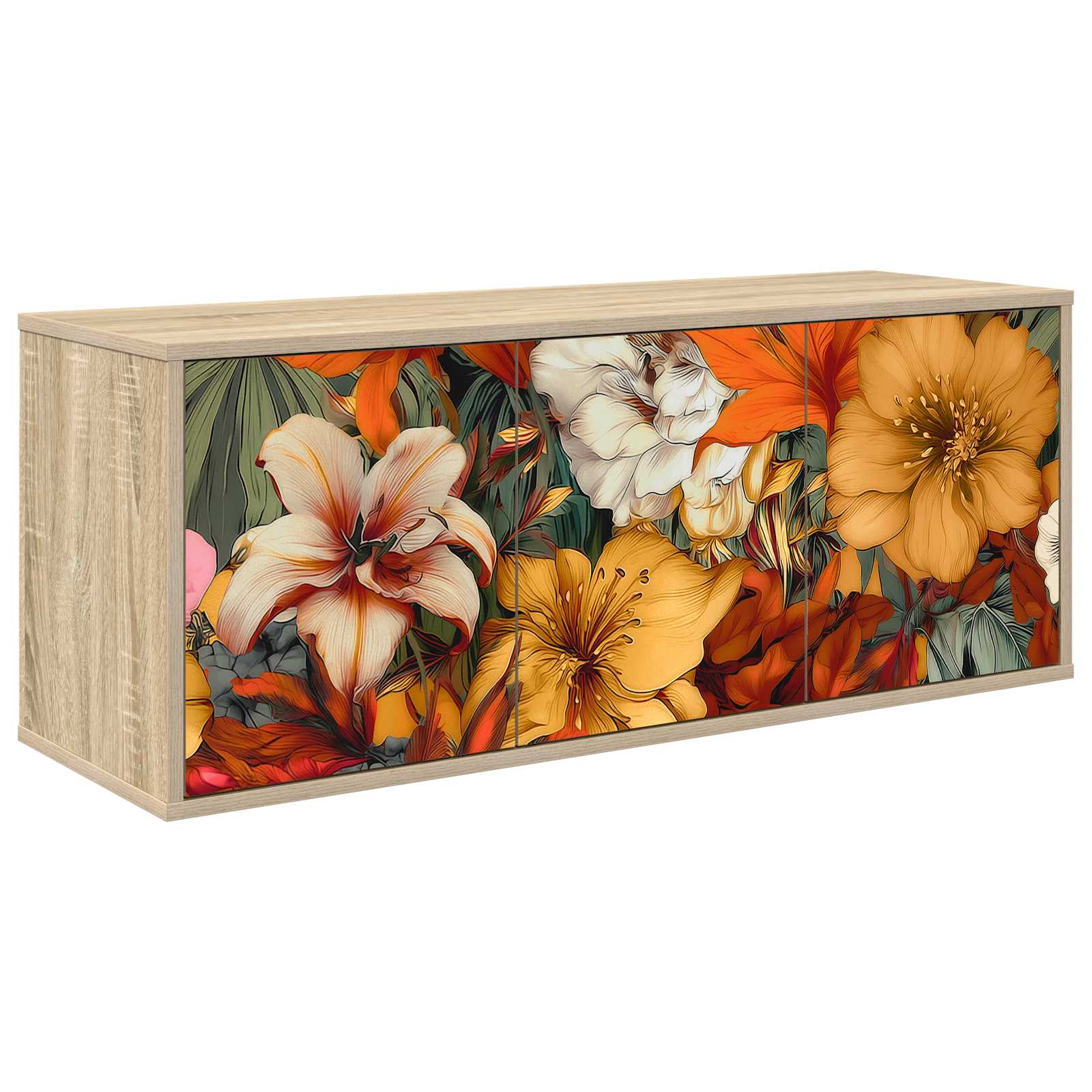 Wandgemonteerd tv-meubel GENNEP 102 x 33 x 40 cm Sonoma Eiken – afbeelding 1