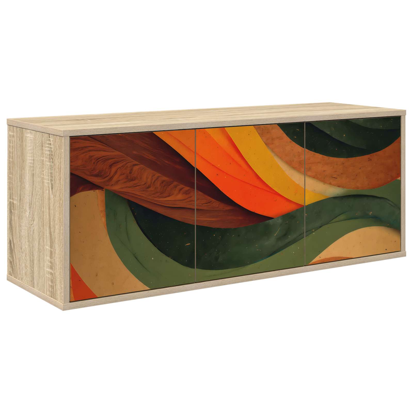 Wandgemonteerd tv-meubel BONN 102 x 33 x 40 cm Sonoma Eiken – afbeelding 1