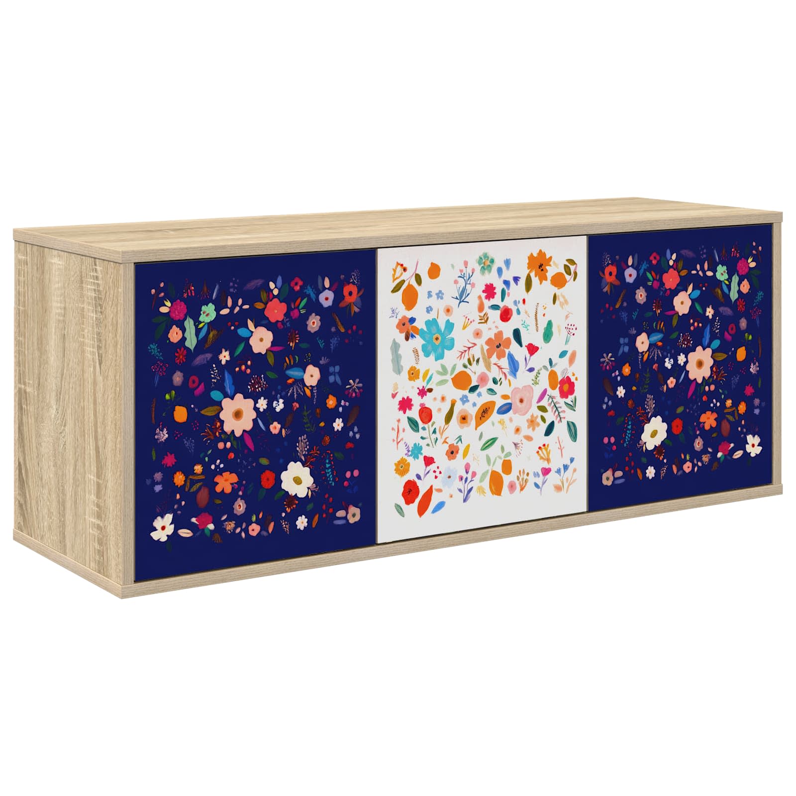 Wandgemonteerd tv-meubel MAINZ 102 x 33 x 40 cm Sonoma Eiken – afbeelding 1
