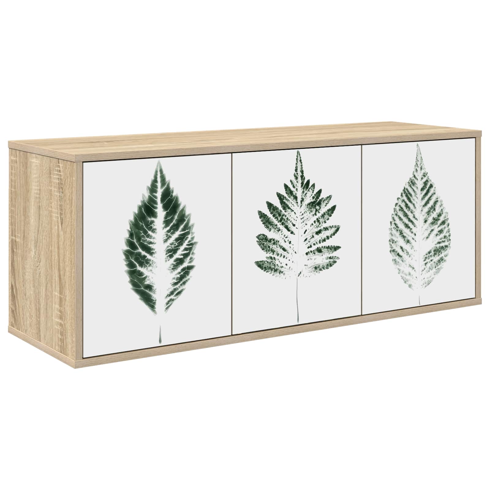Wandgemonteerd tv-meubel HANAU 102 x 33 x 40 cm Sonoma Eiken – afbeelding 1