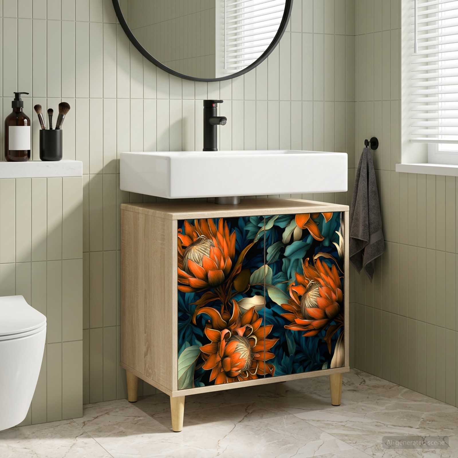 Badkamerkast LOCHEM Sonoma 60 x 40 x 60 cm Bewerkt hout