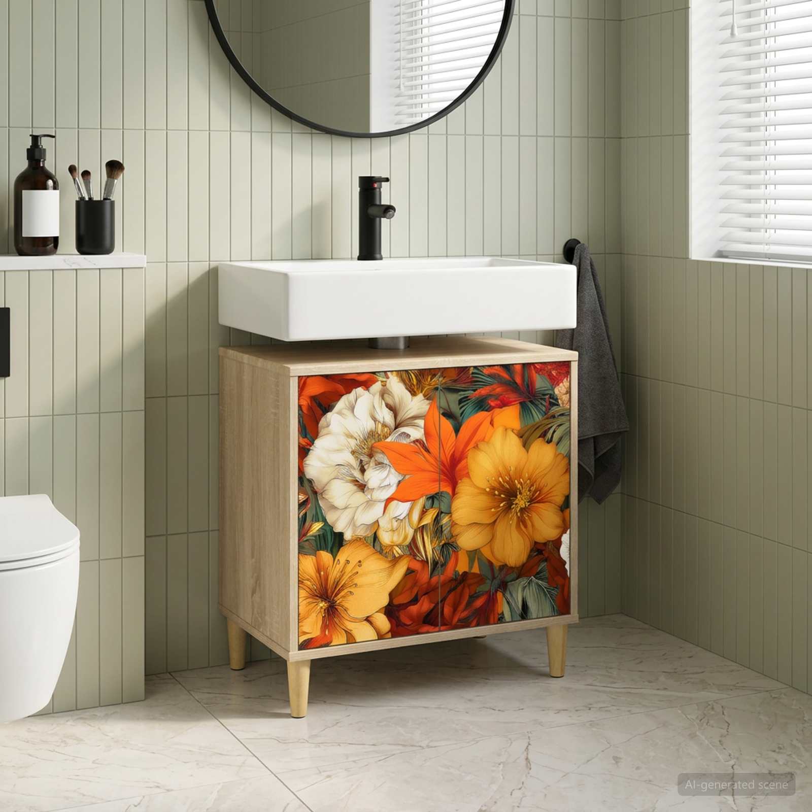 Badkamerkast GENNEP Sonoma 60 x 40 x 60 cm Bewerkt hout