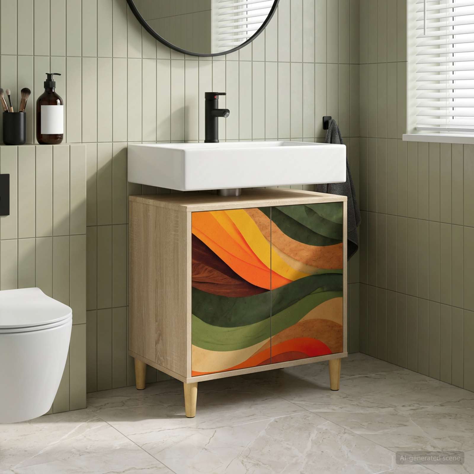 Badkamerkast BONN Sonoma 60 x 40 x 60 cm Bewerkt hout