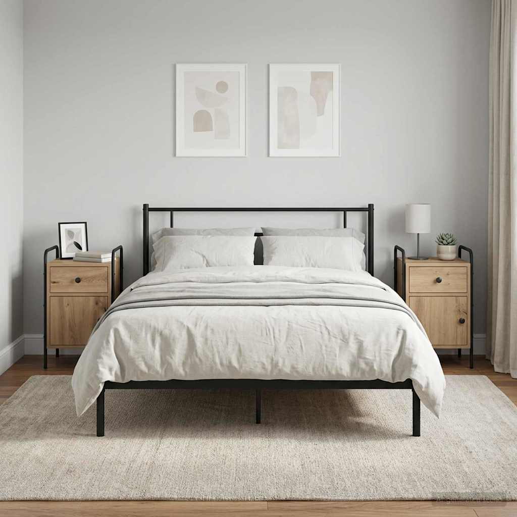 Nachtkastje 2 st Artisanaal eiken 35 x 36,5 x 61 cm – afbeelding 1
