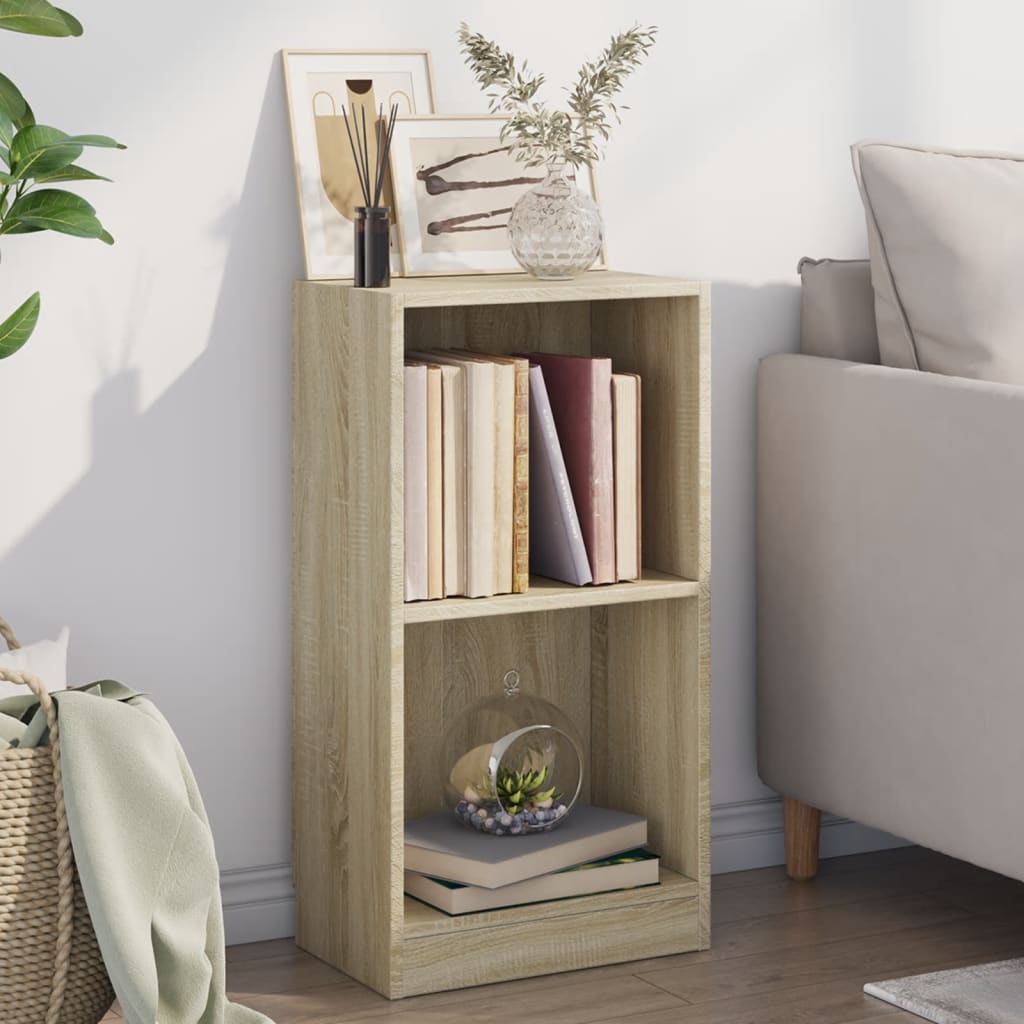 Boekenkast 40x24x75 cm bewerkt hout sonoma eikenkleurig