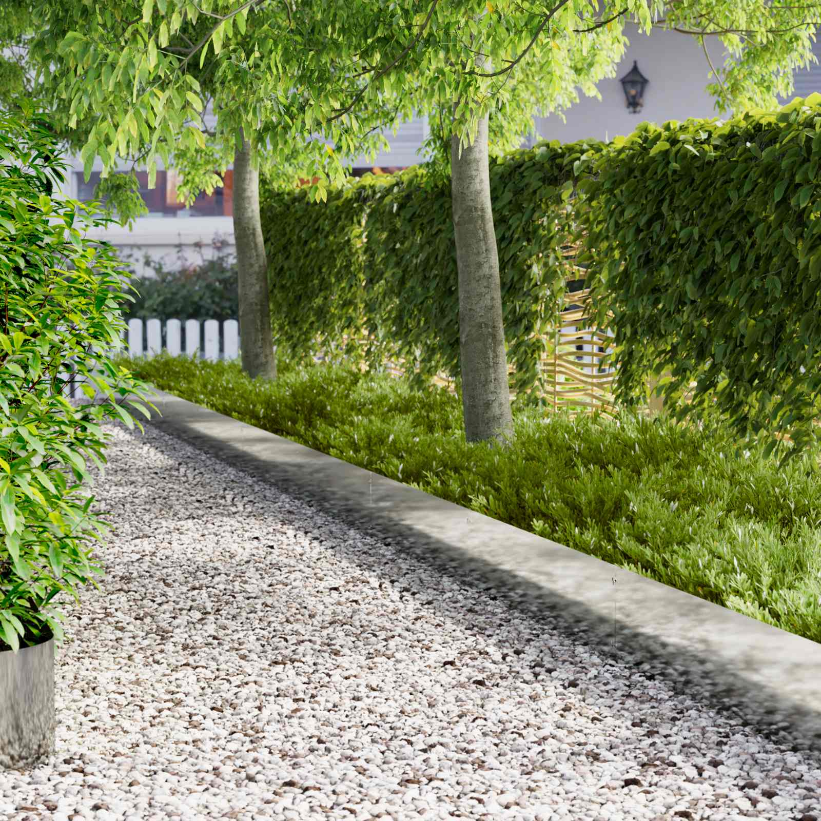 Tuinrand 20 pcs 103 x 30 cm metaal Zilverkleurig