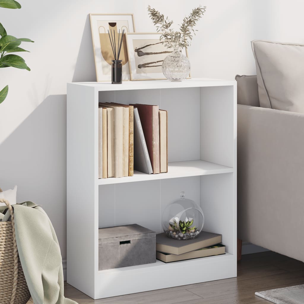 Boekenkast 60x24x76 cm bewerkt hout wit