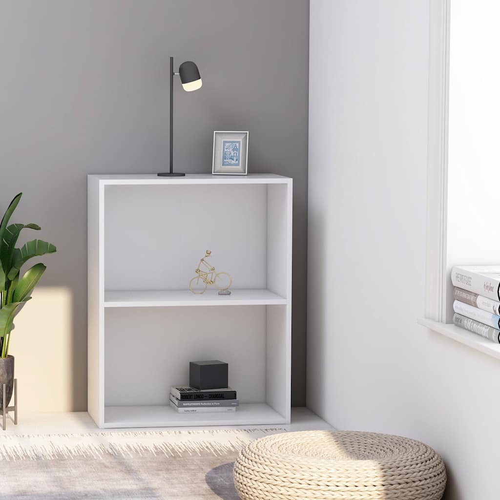 Boekenkast 60x30x76,5 cm bewerkt hout wit