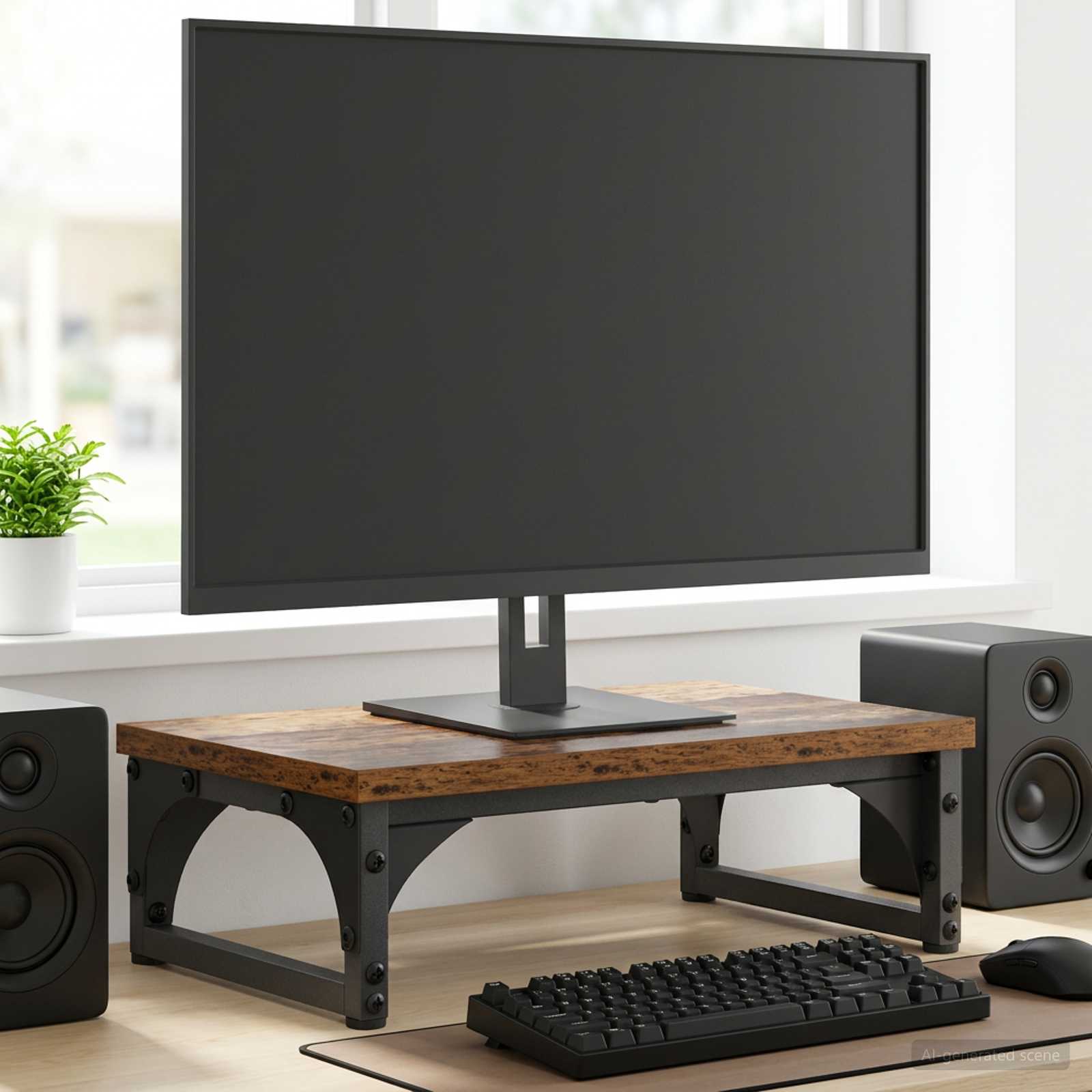Monitor Stand Oud hout 37 x 23 x 14 cm PB