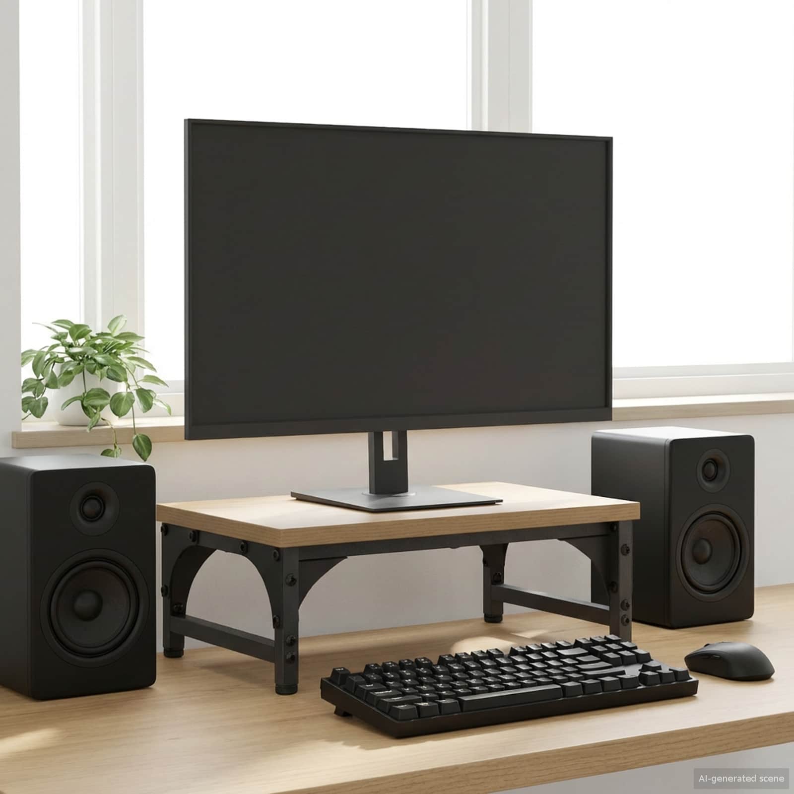 Monitor Stand Artisanaal eiken 37 x 23 x 14 cm PB