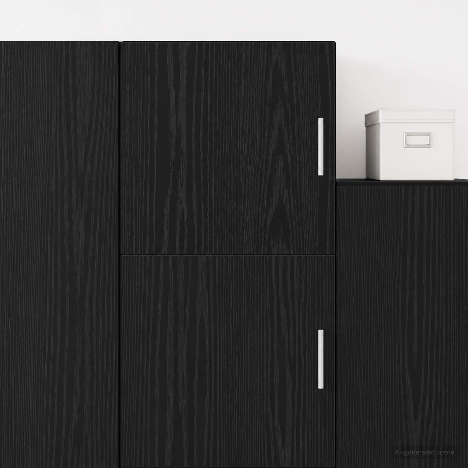 Wandkast Zwart eiken 40 x 42,5 x 40 cm Bewerkt hout