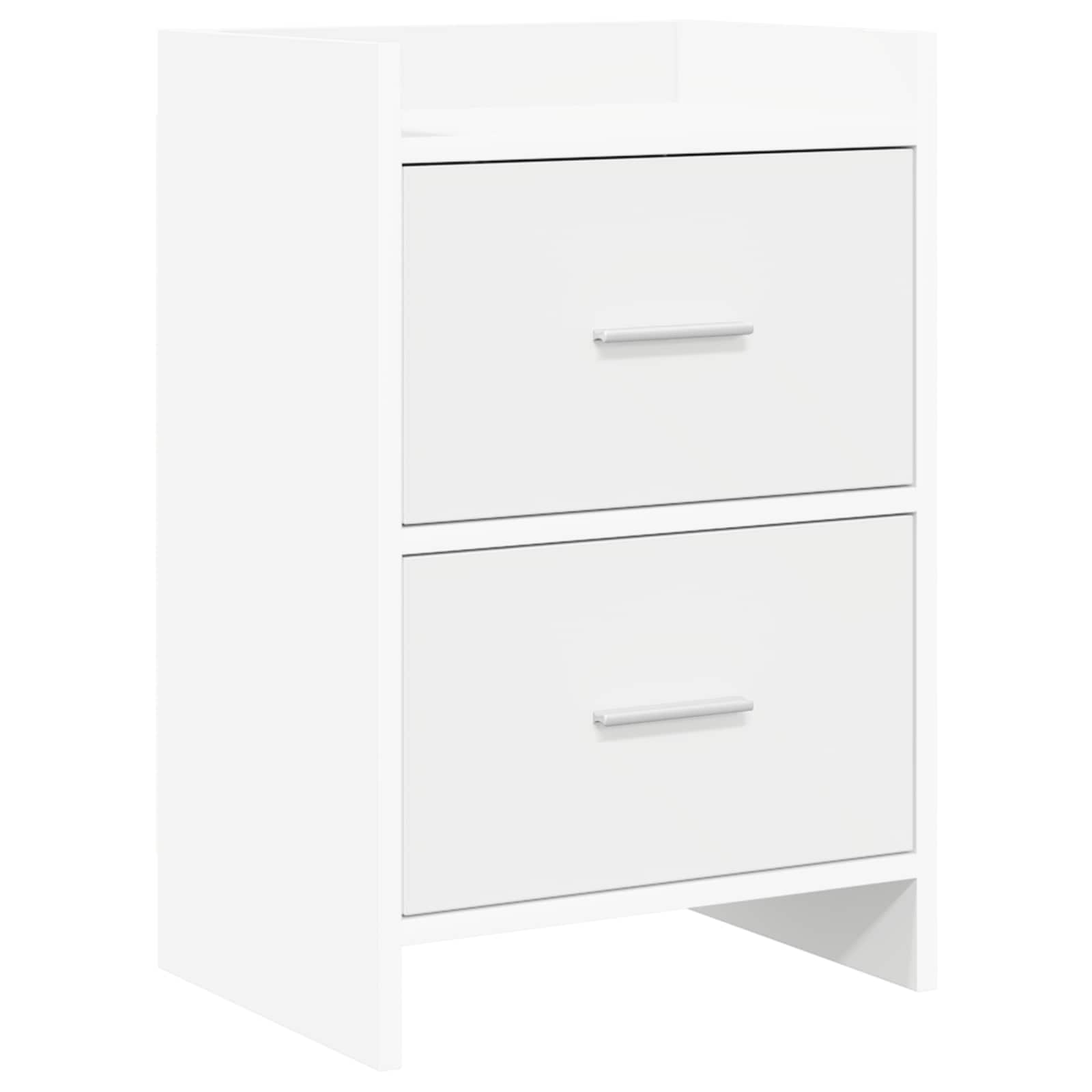 Nachtkastjes Wit 40 x 30 x 60 cm Bewerkt hout – afbeelding 1
