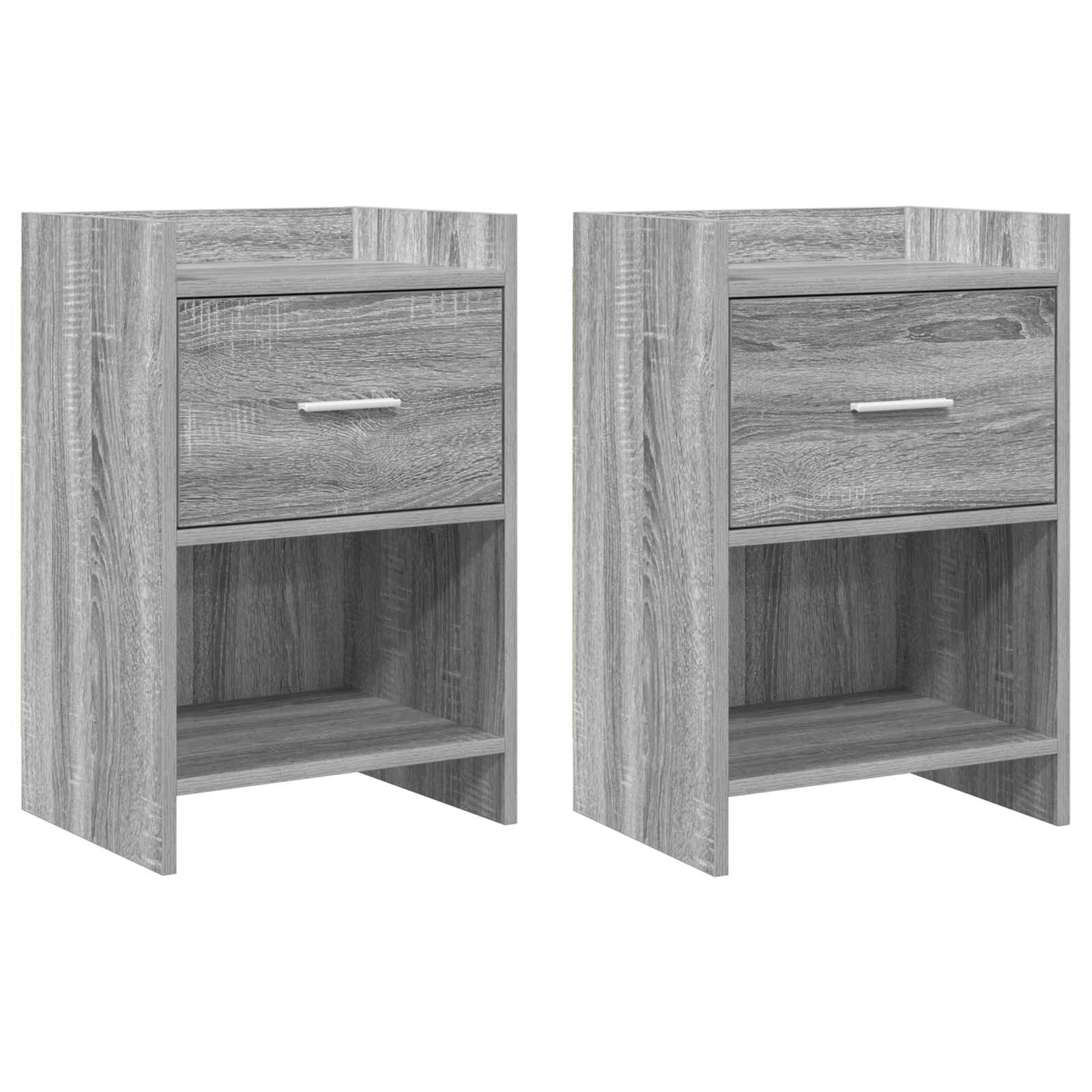 Nachtkastjes 2 pcs Grijs Sonoma 40 x 30 x 60 cm Bewerkt hout – afbeelding 1