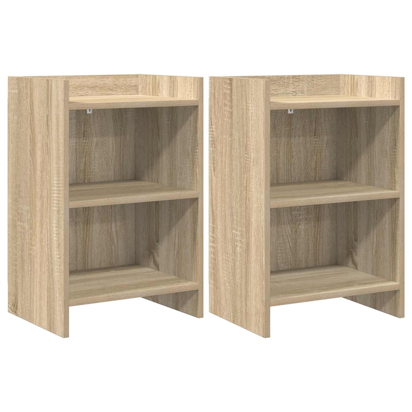 Nachtkastjes 2 pcs Sonoma Eiken 40 x 30 x 60 cm Bewerkt hout