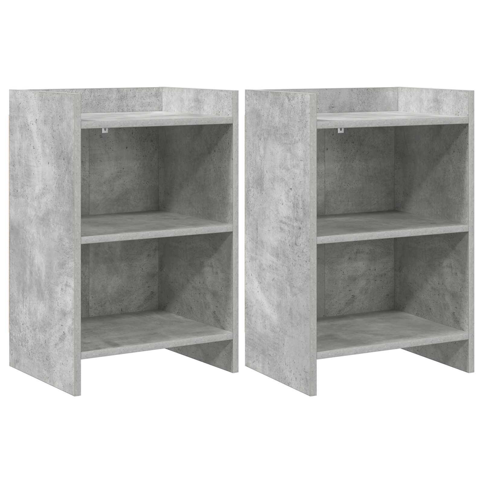 Nachtkastjes 2 pcs Betongrijs 40 x 30 x 60 cm Bewerkt hout – afbeelding 1