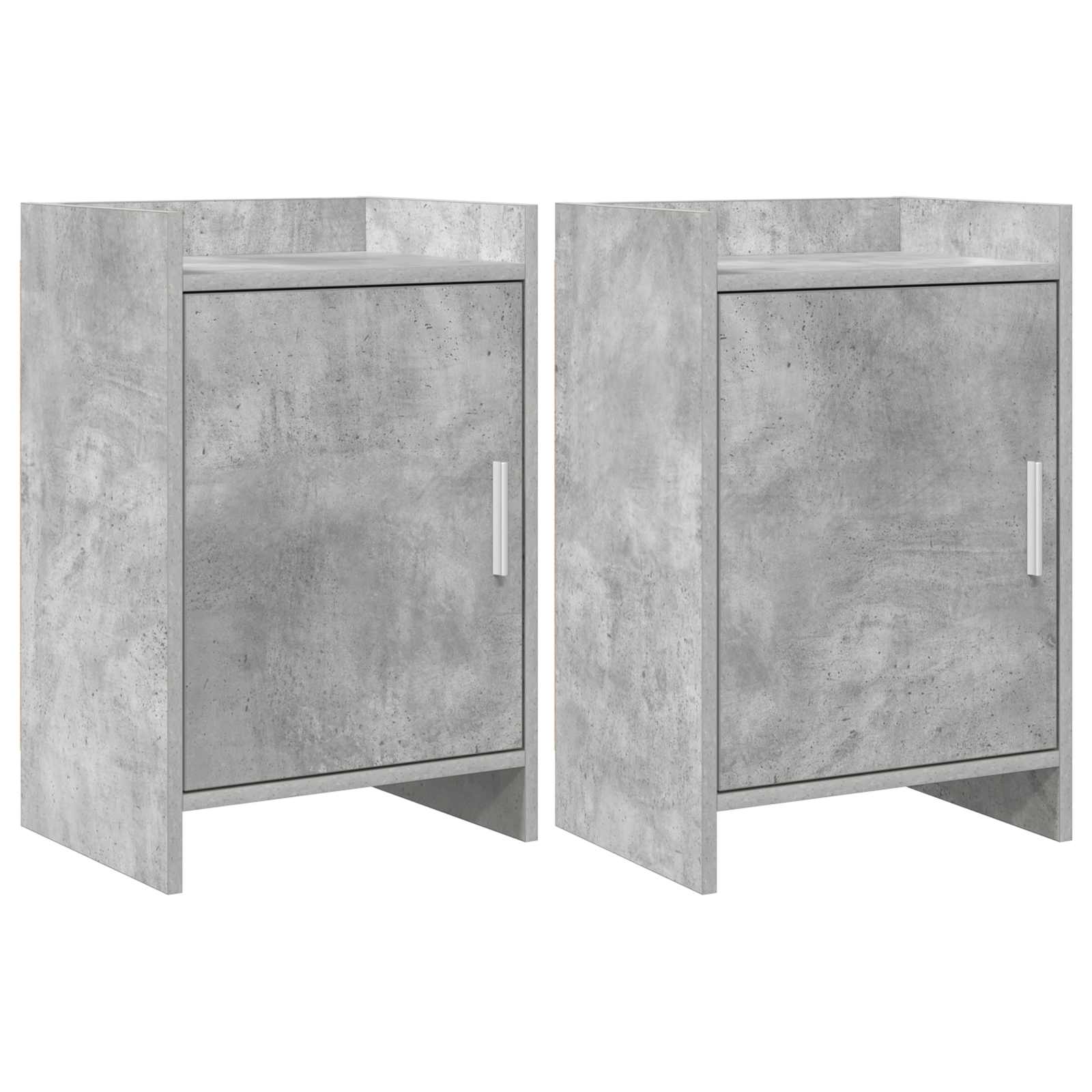 Nachtkastjes 2 pcs Betongrijs 40 x 30 x 60 cm Bewerkt hout – afbeelding 1